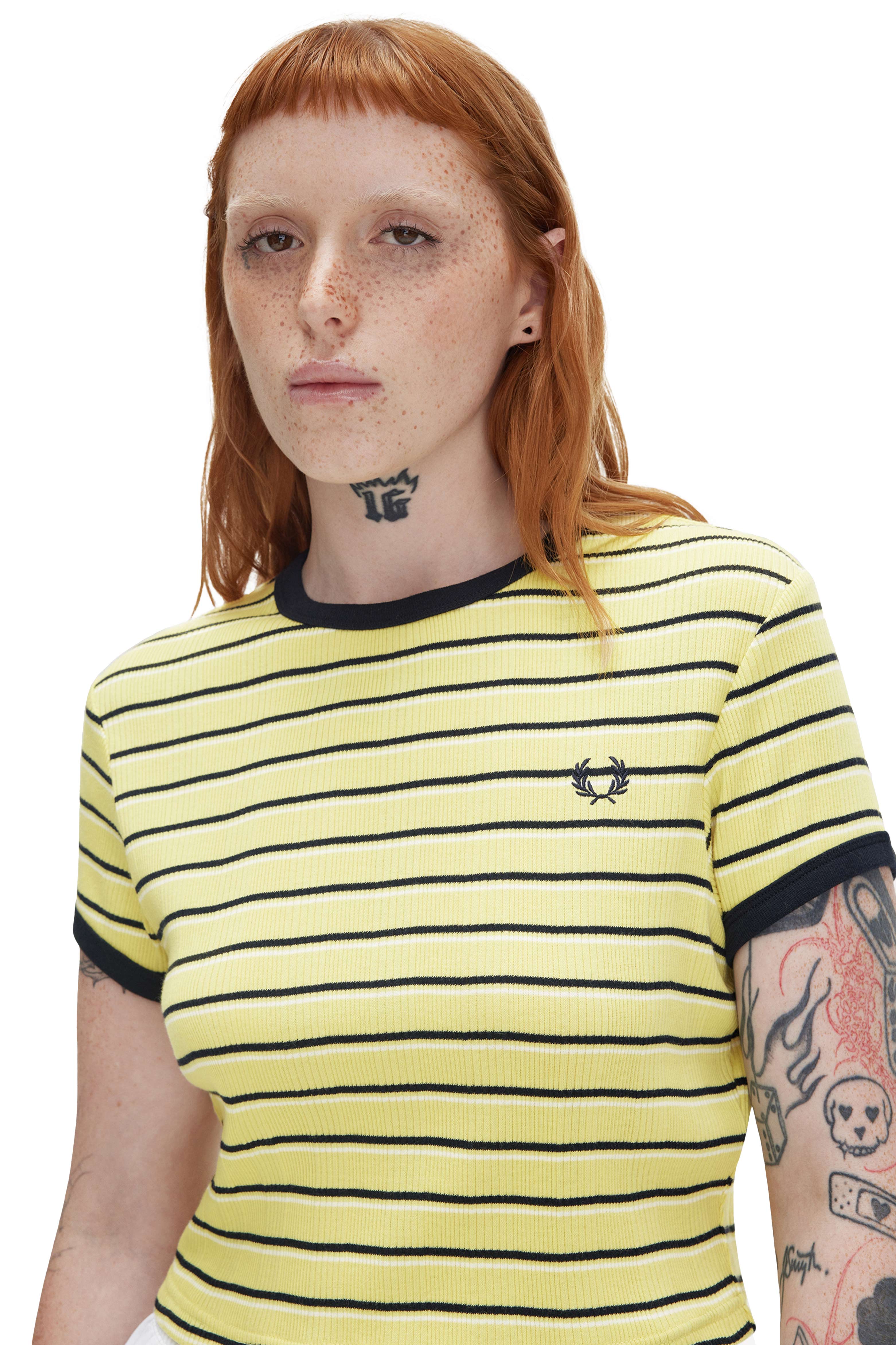 STRIPED RIBBED T-SHIRT thumbnail 7