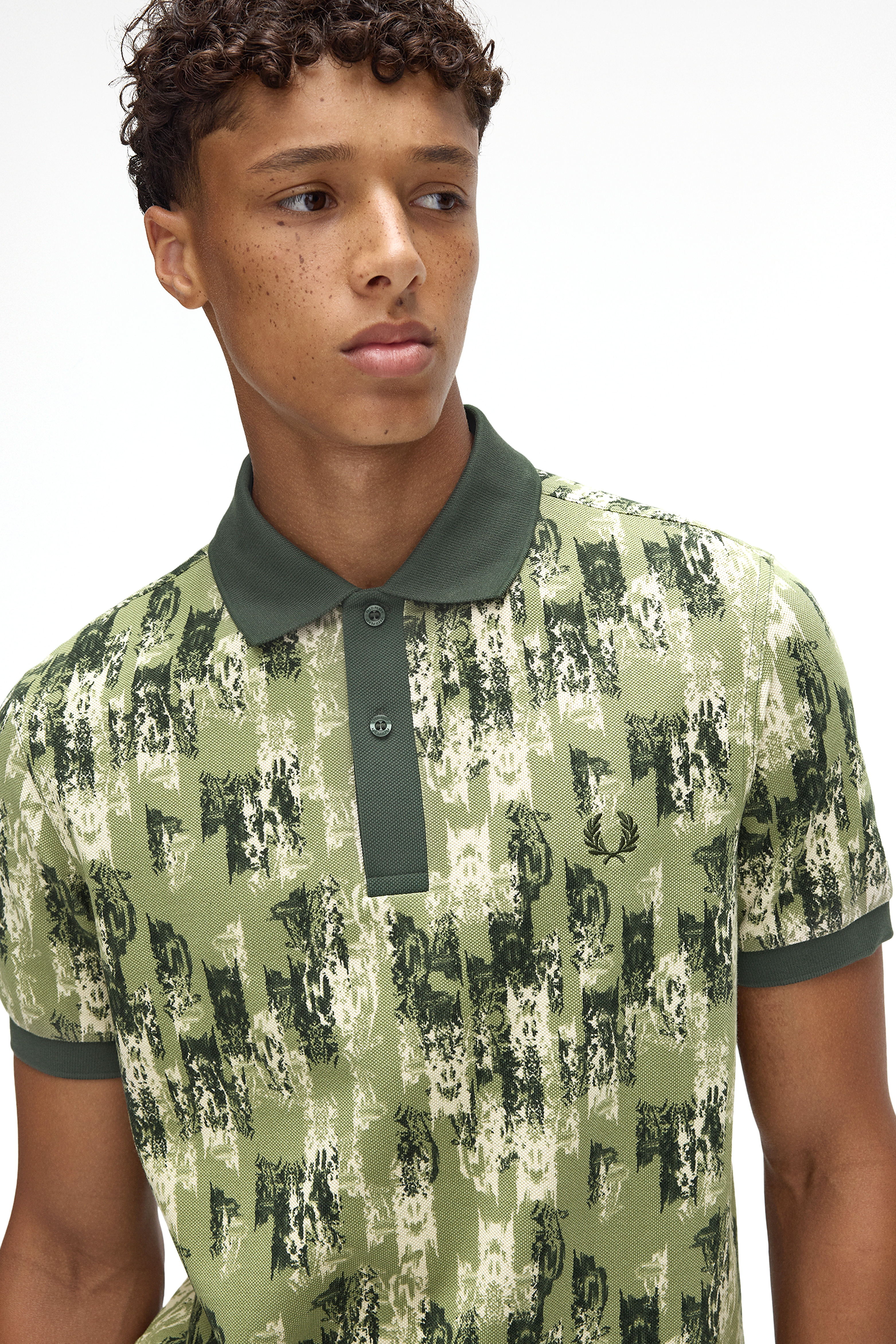 ABSTRACT PRINT POLO SHIRT thumbnail 3