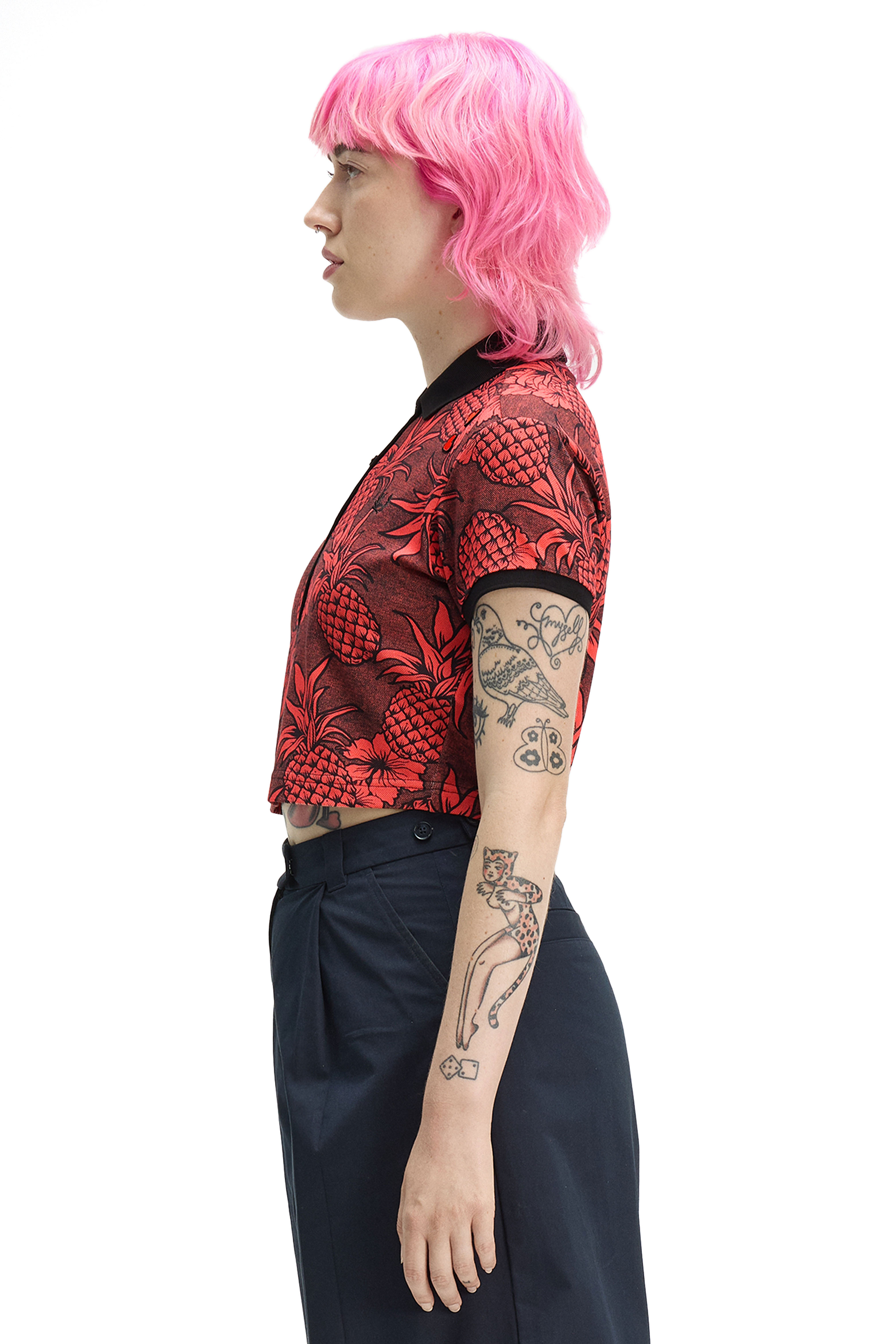 WOMEN'S PLEAT BACK TARTAN PIQUE SHIRT thumbnail 5