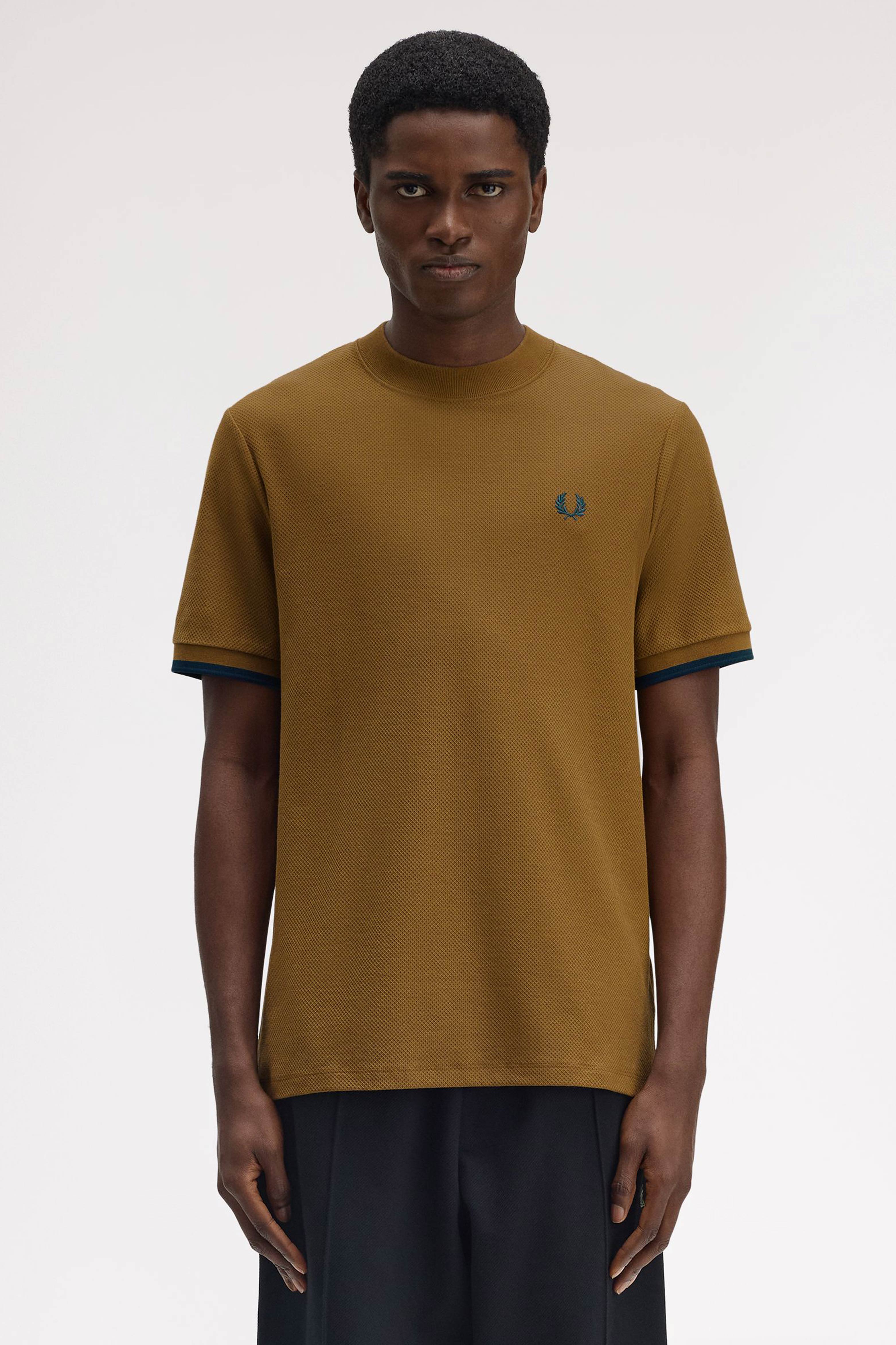TIPPED CUFF PIQUE T-SHIRT thumbnail 4
