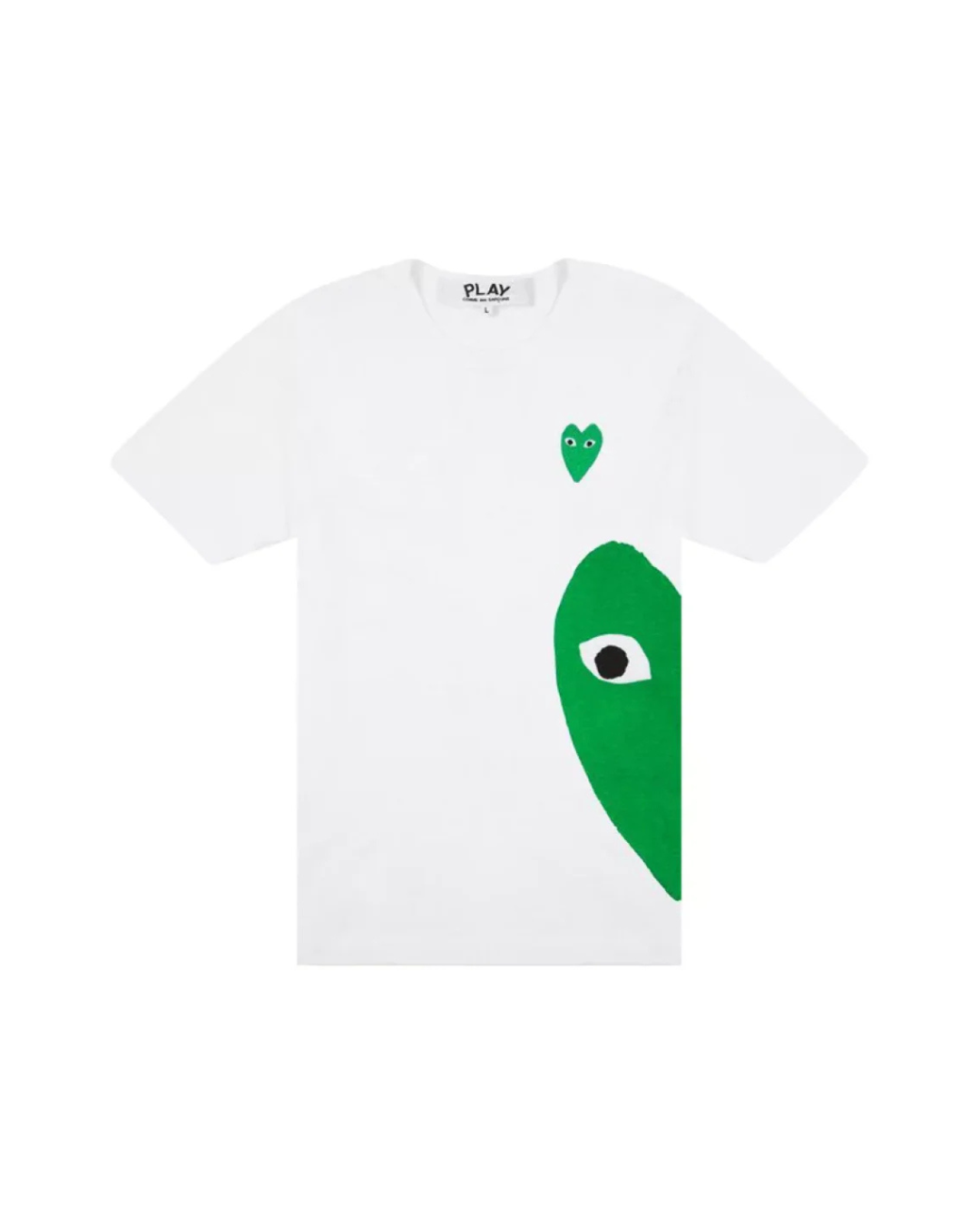 WOMEN'S HALF PEEKING GREEN HEART T-SHIRT