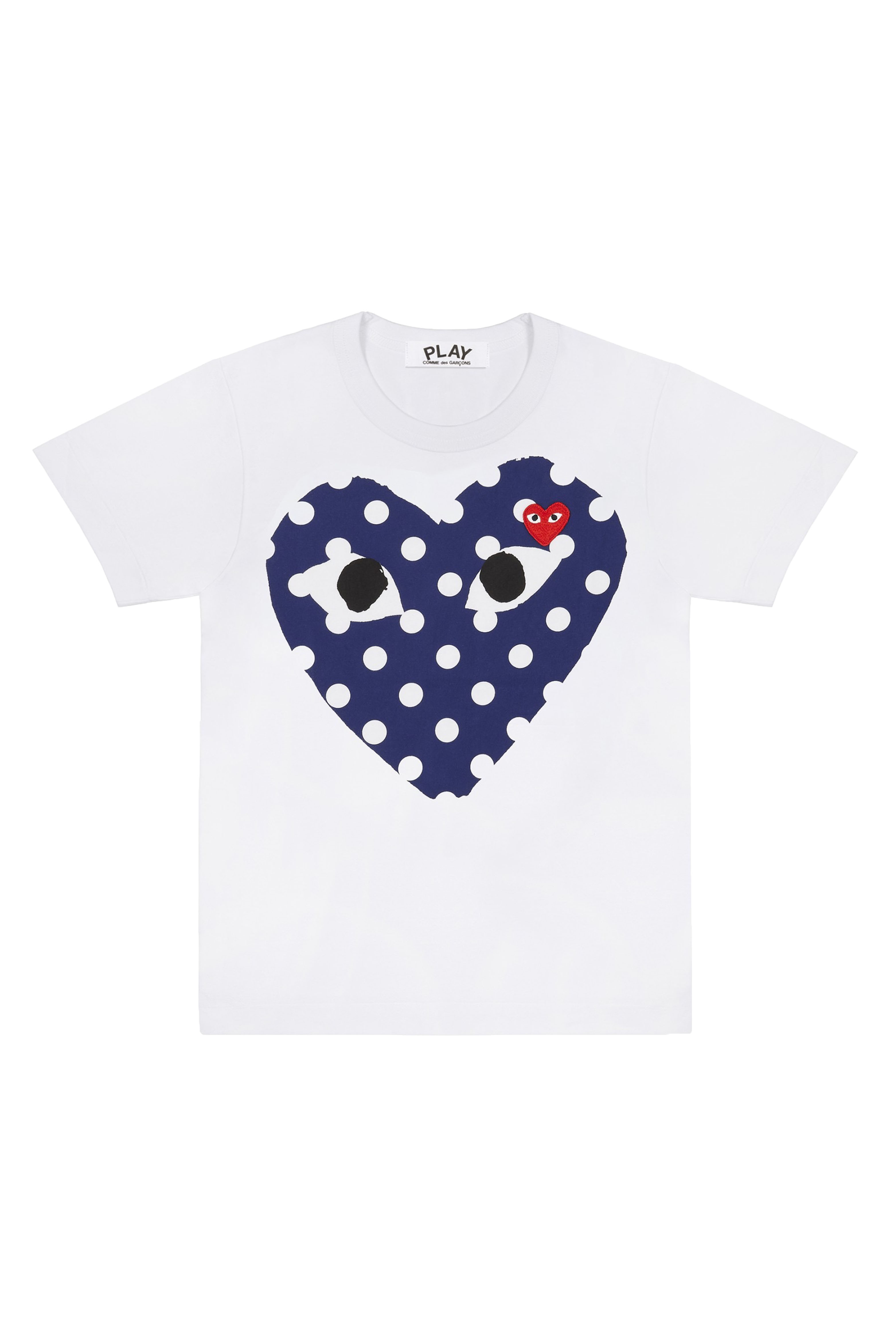MEN'S POLKA DOT PRINT HEART T-SHIRT
