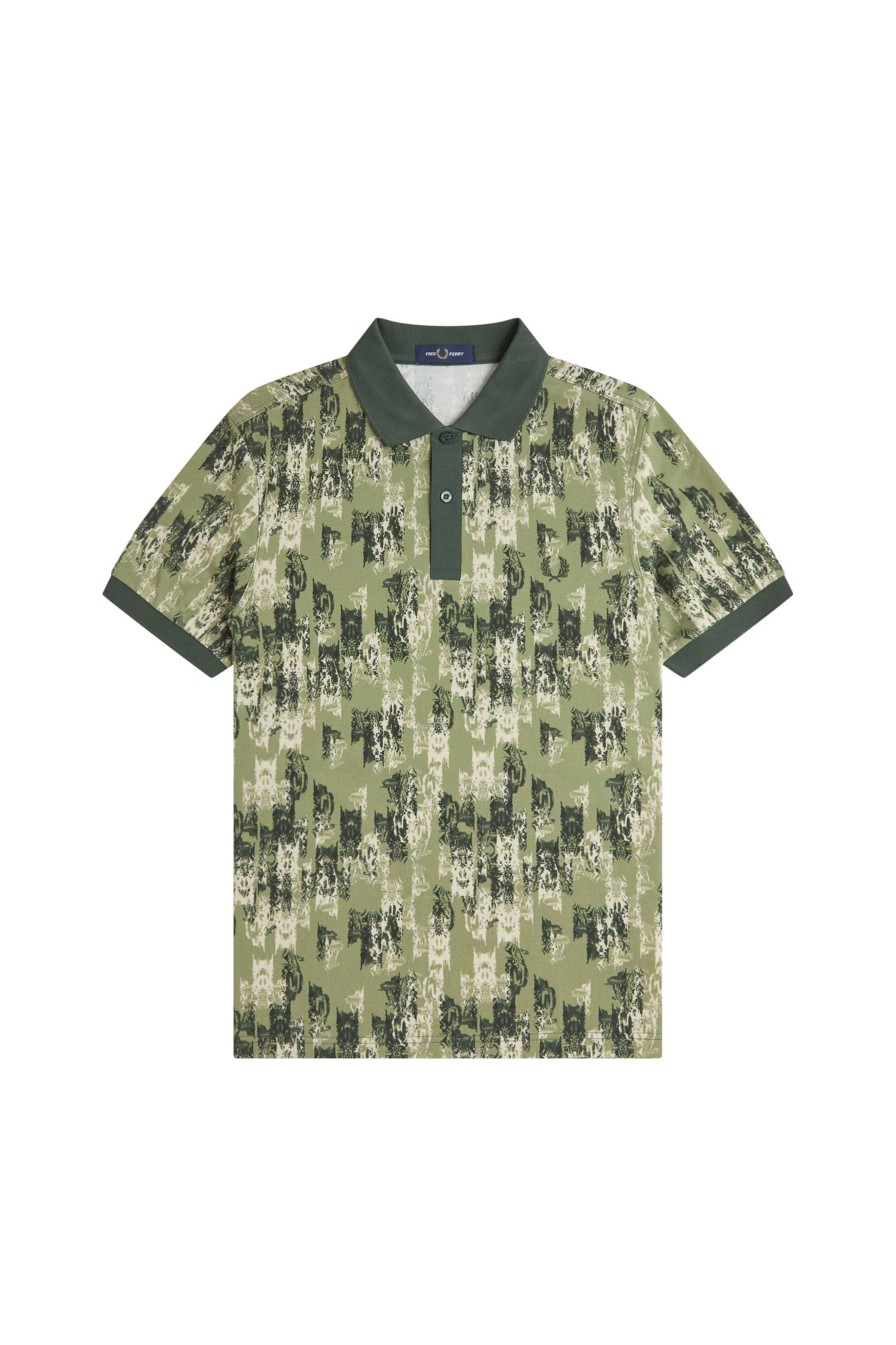 ABSTRACT PRINT POLO SHIRT
