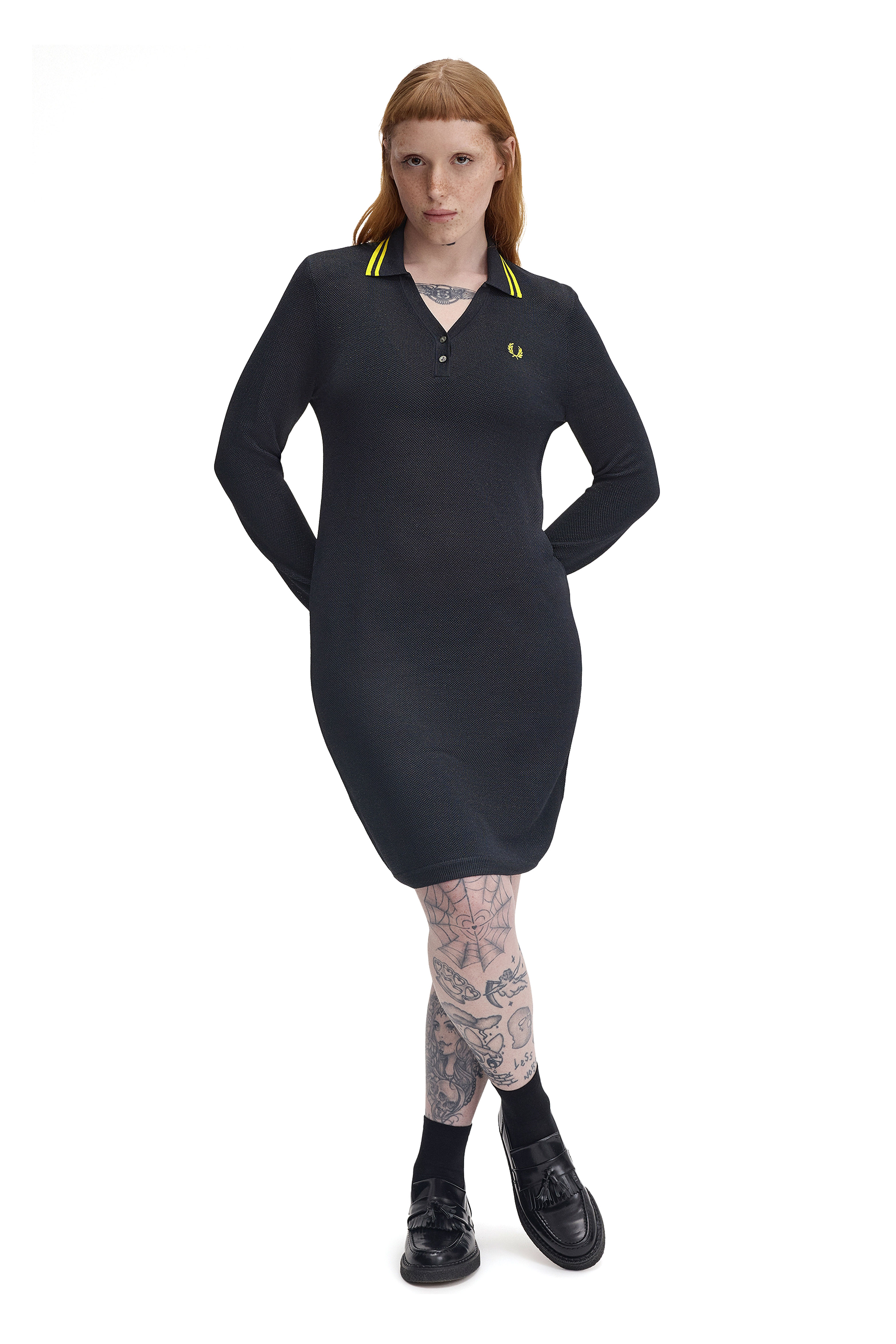 TXTRD METALLIC KNIT POLO DRESS thumbnail 3