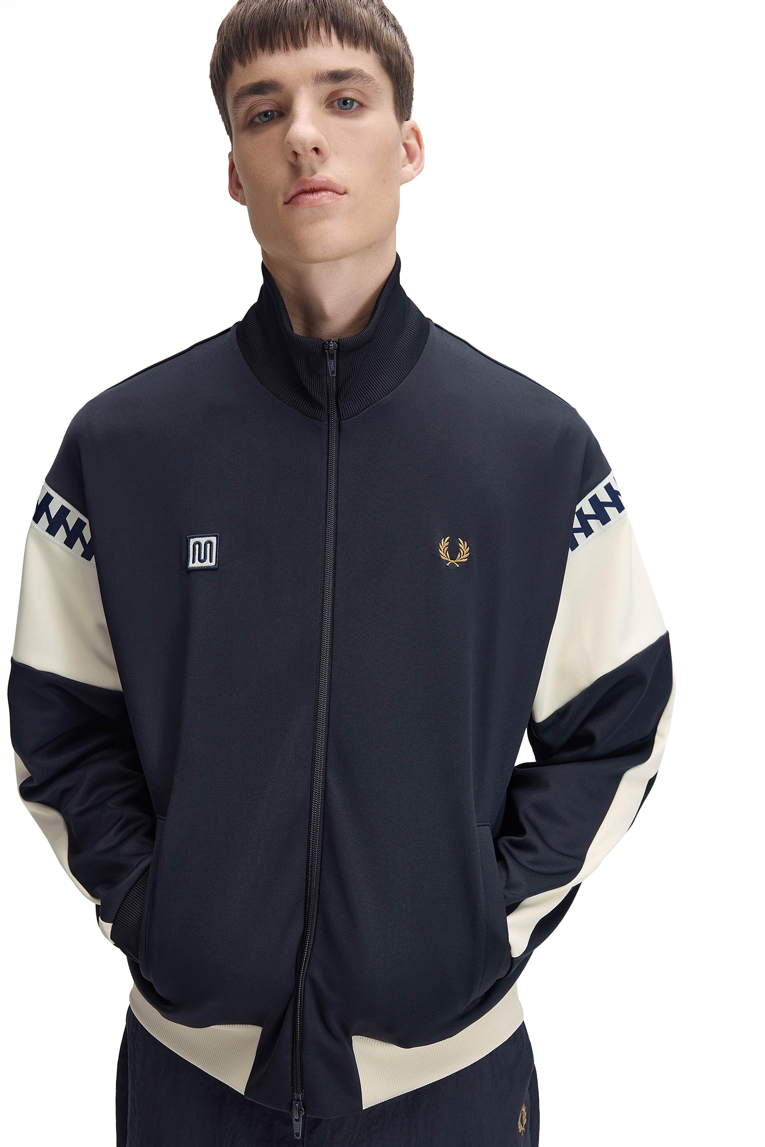 FRED PERRY X MEYBA MEN'S CUT AND SEW TRACK JACKET thumbnail 3
