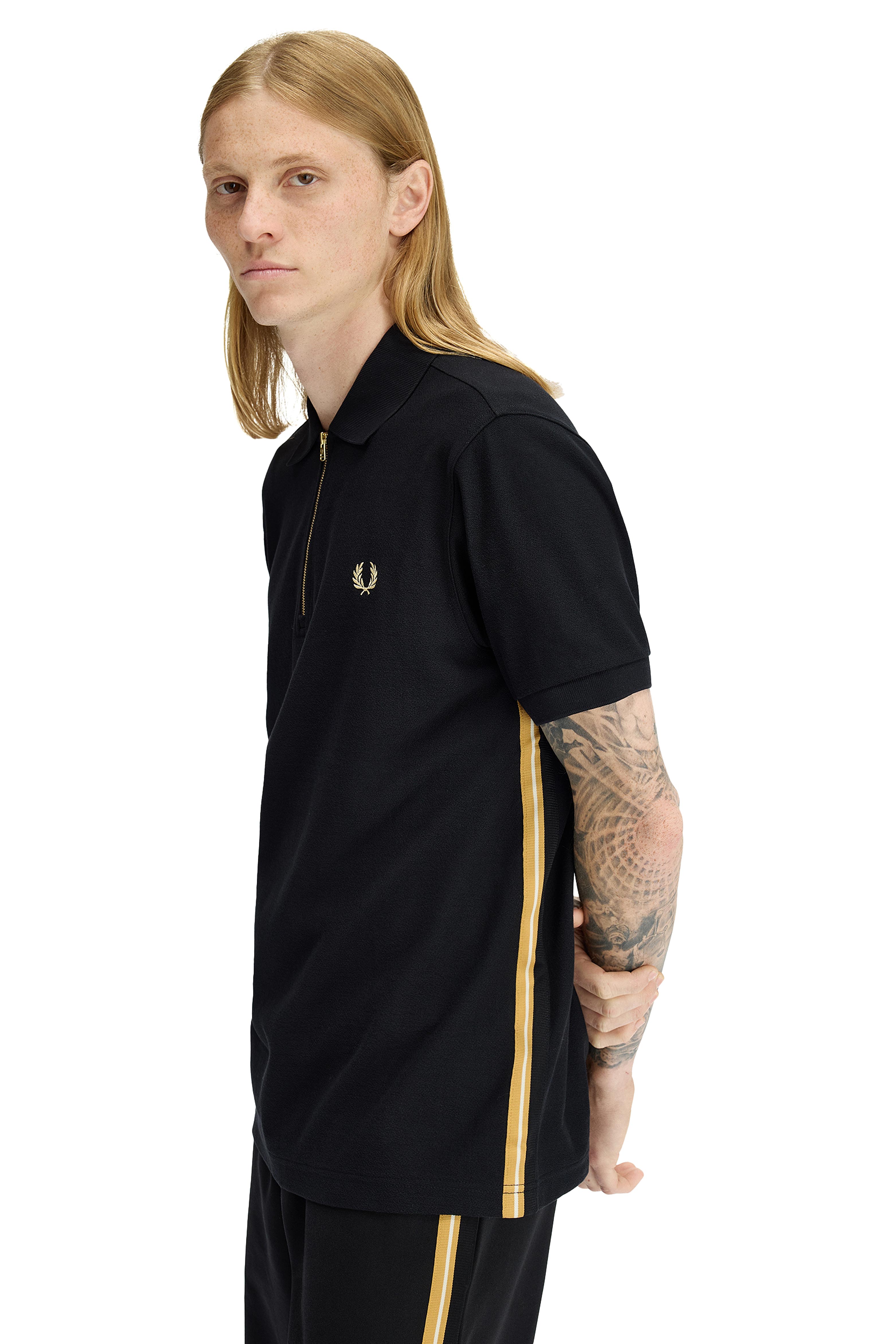 MEN'S STRIPE TAPE POLO SHIRT thumbnail 3