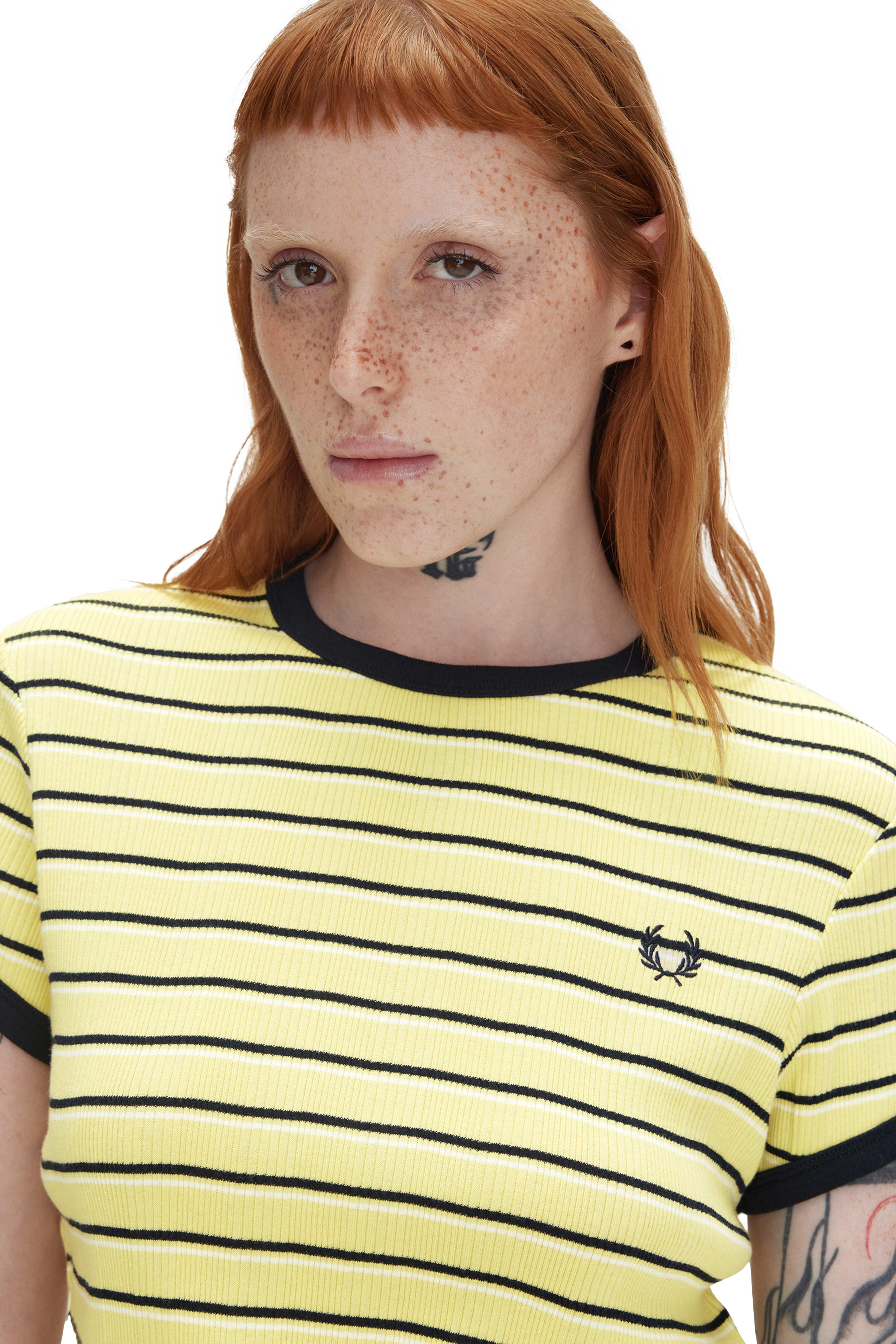 STRIPED RIBBED T-SHIRT thumbnail 4