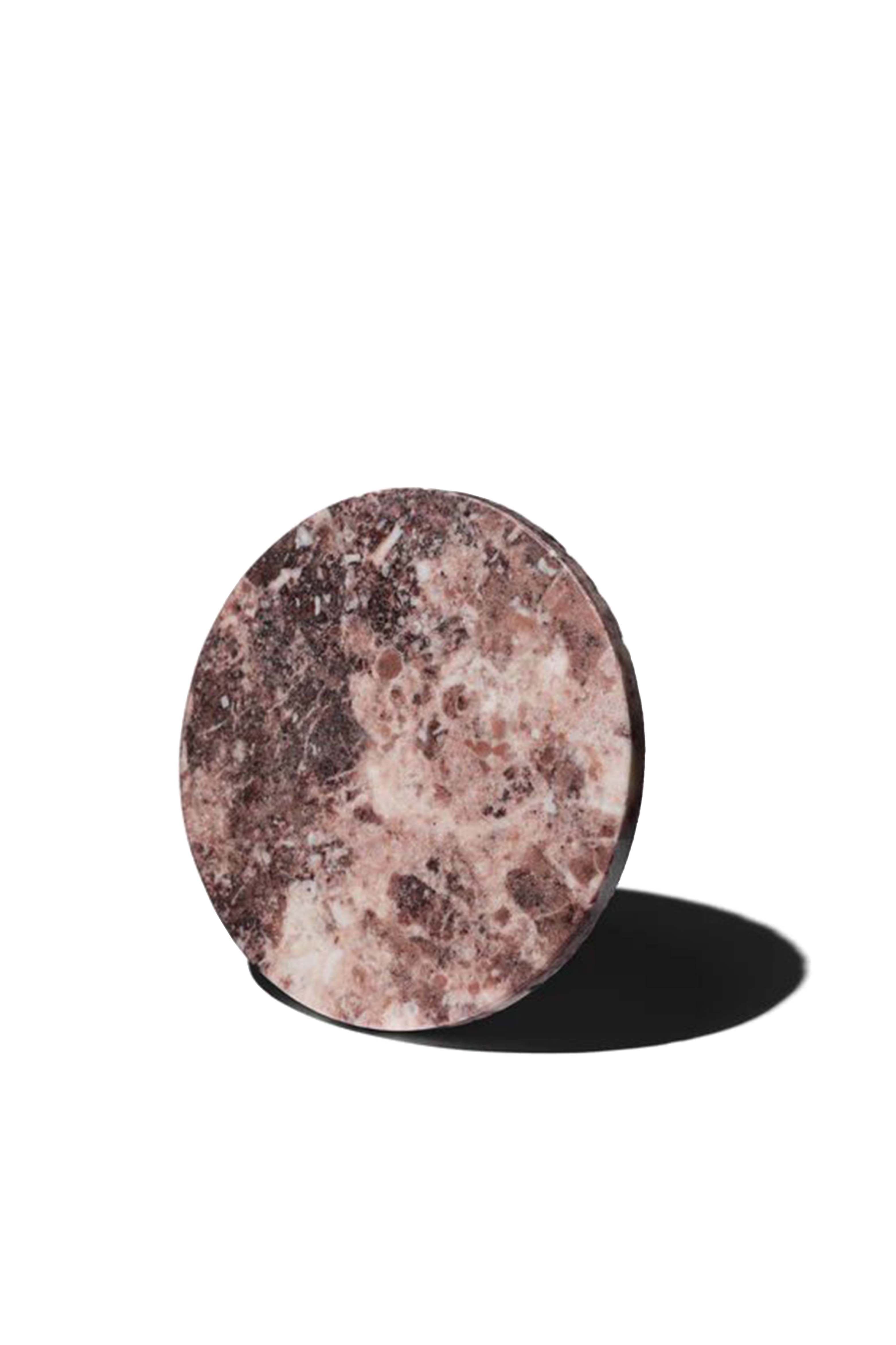 CANDLE COASTER RED MARBLE
