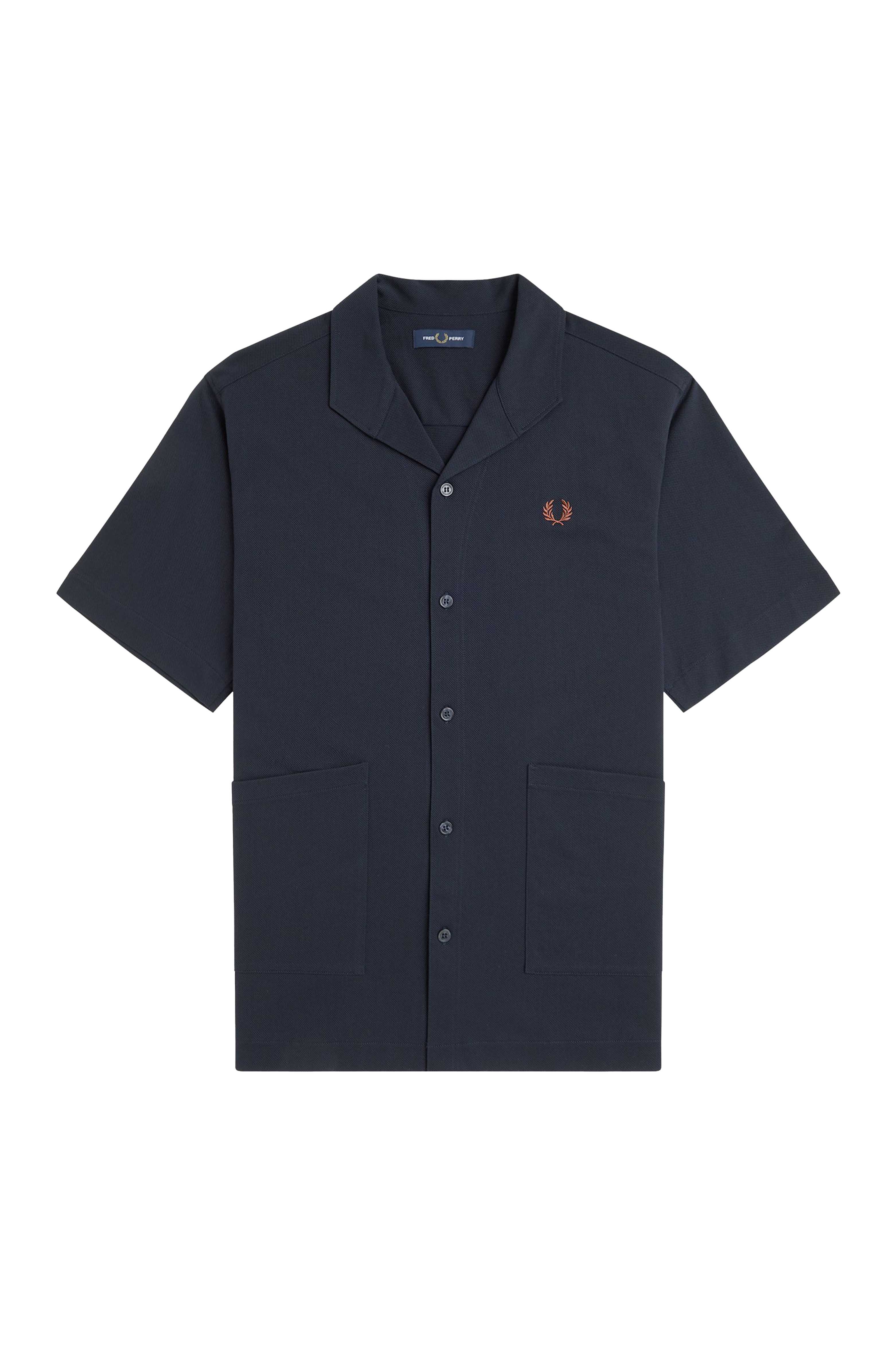 MESH BUTTON THROUGH SHIRT S/S