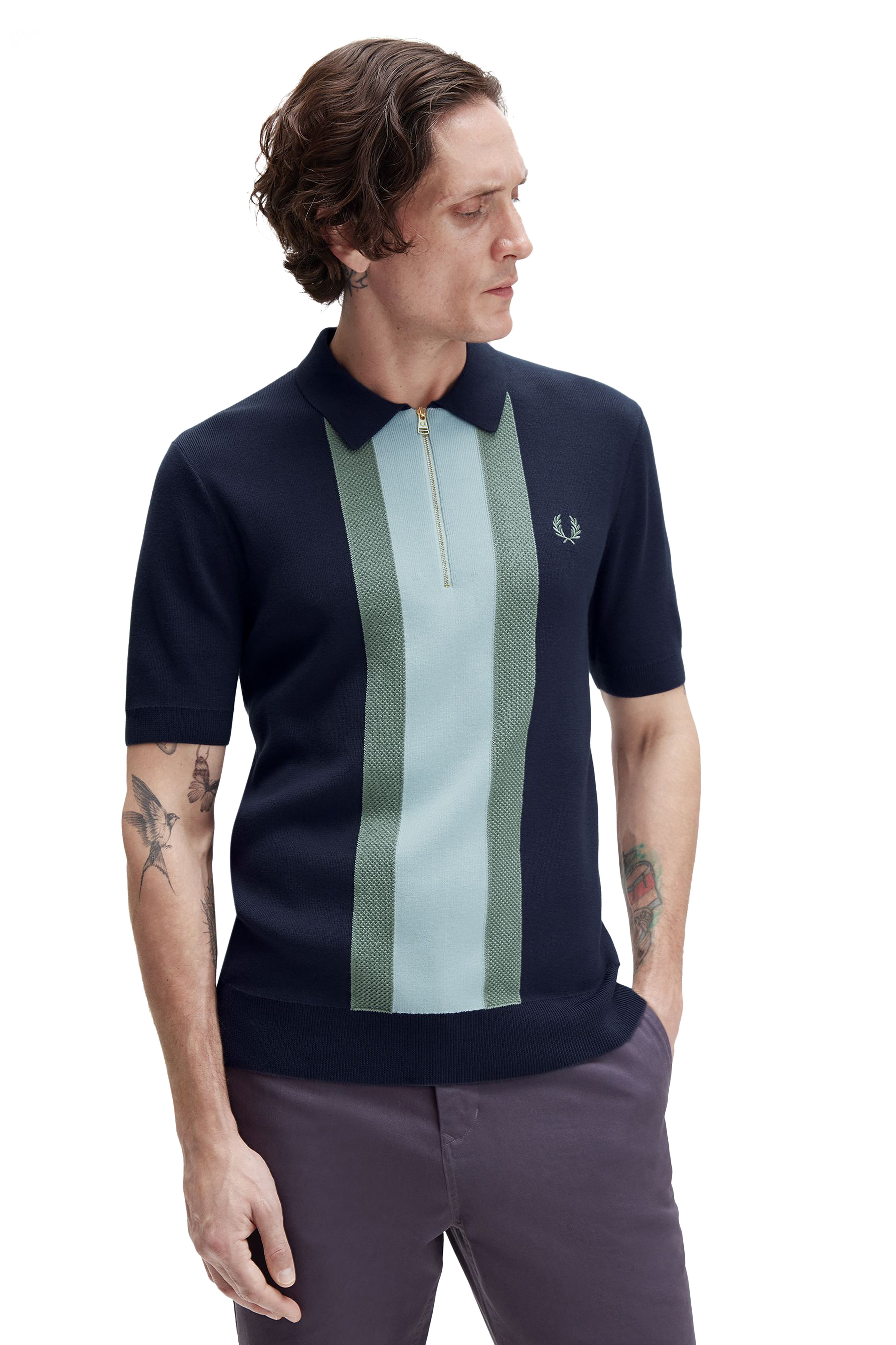 TEXTURED STRIPE KNITTED SHIRT thumbnail 3