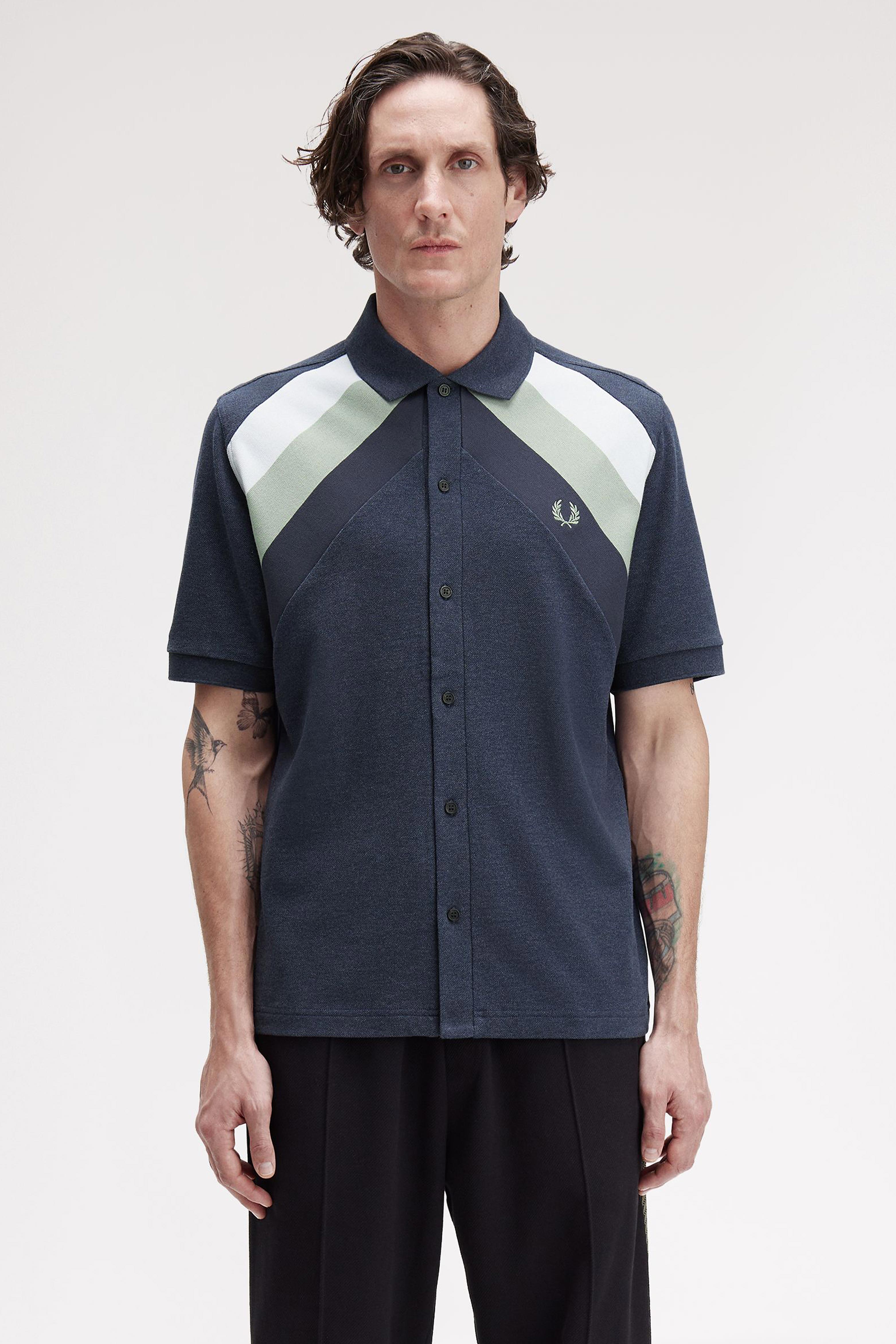 STRIPED PANEL BUTTON THRU POLO thumbnail 6