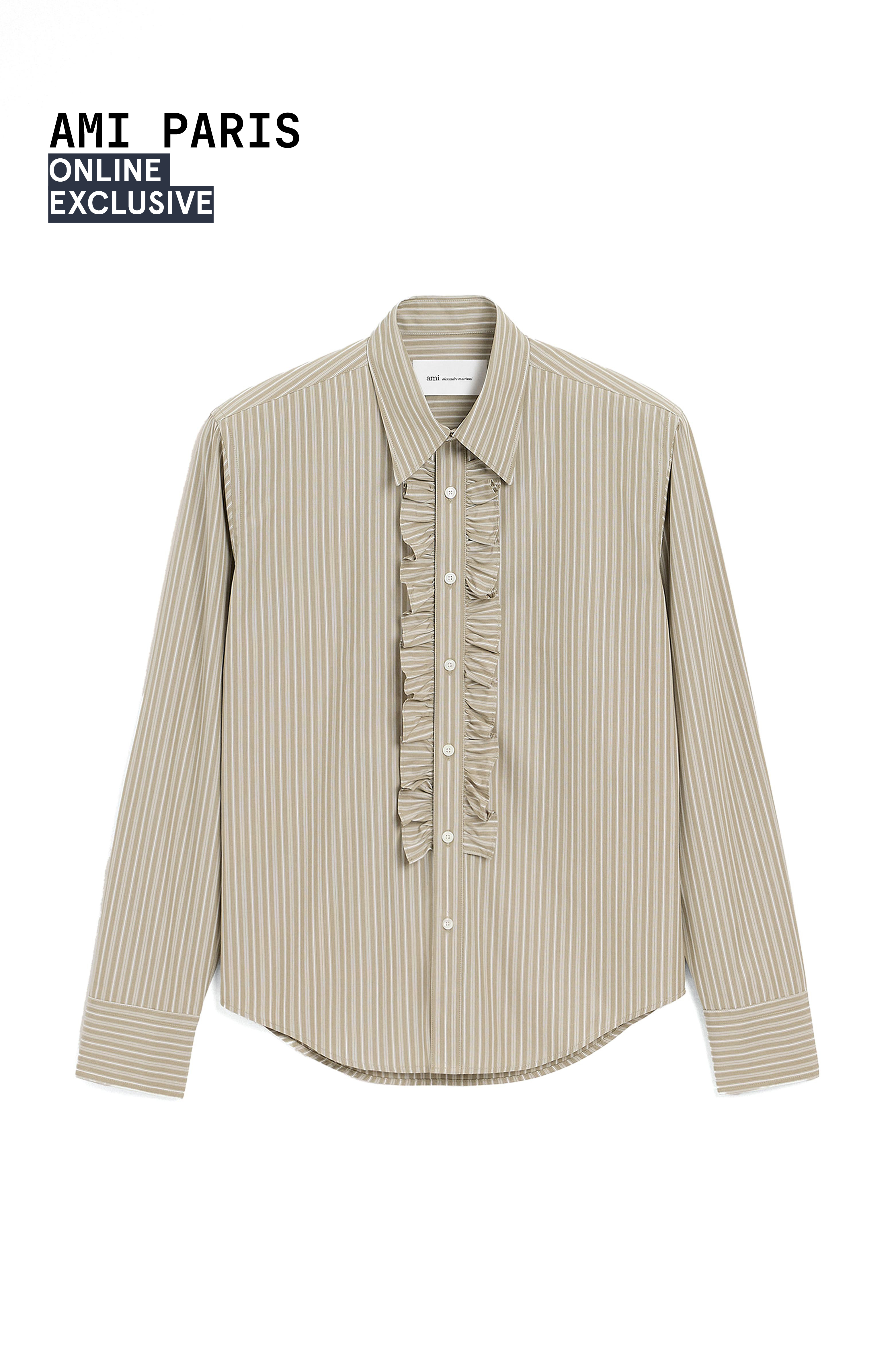 RUFFLED LONG SLEEVE SHIRT