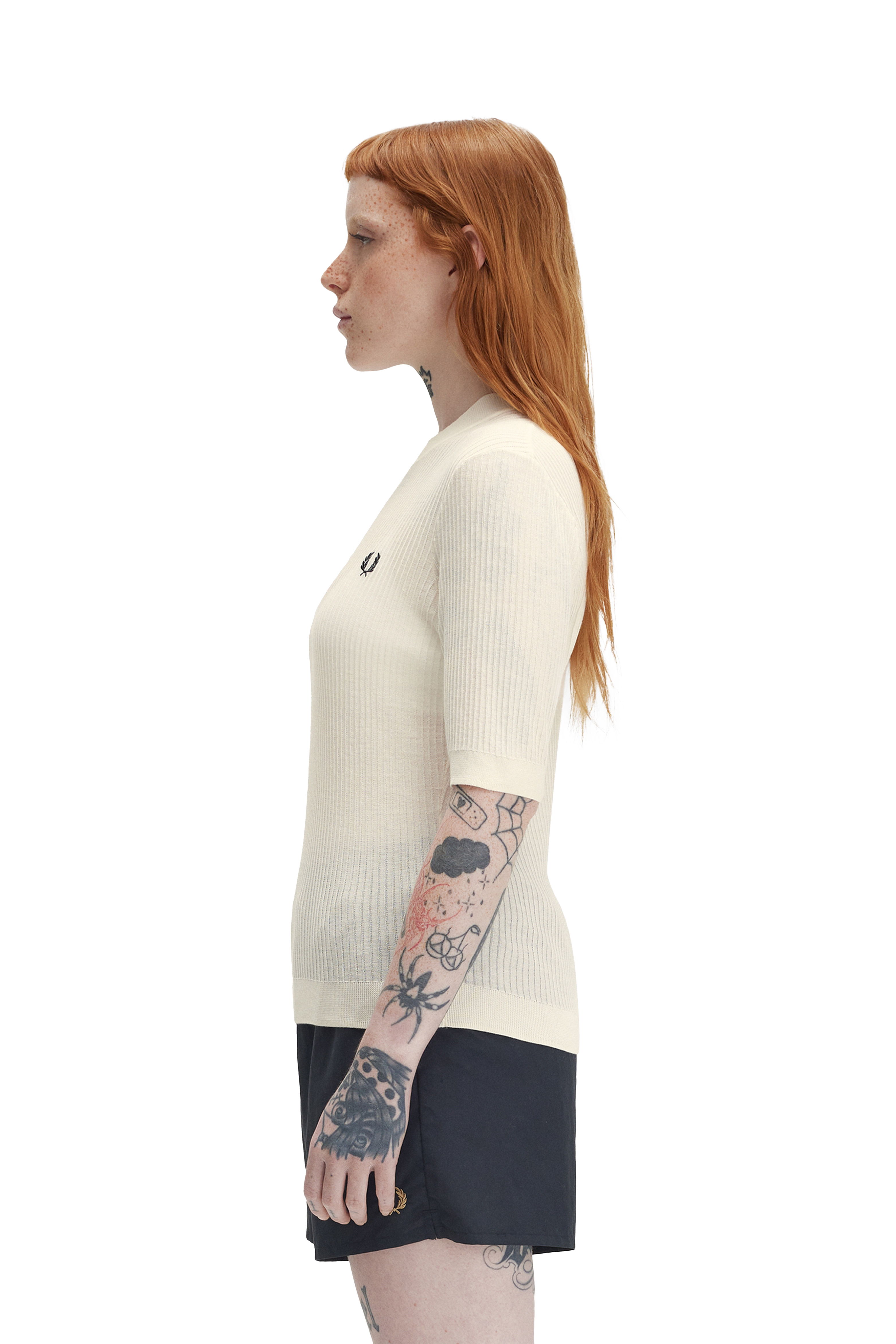 SHEER KNIT HIGH NECK TOP thumbnail 8