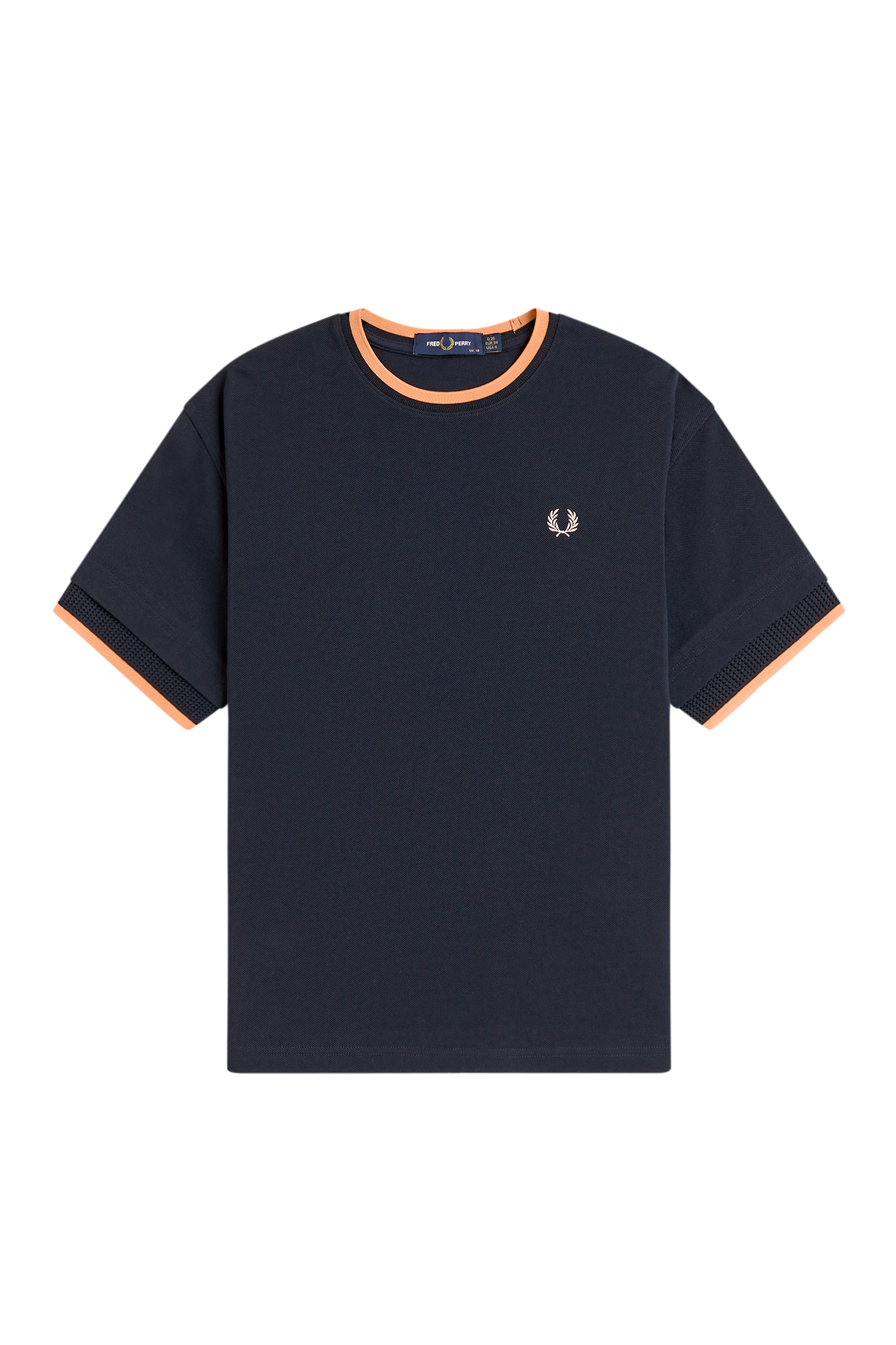 WOMEN'S TIPPED MESH PIQUE T-SHIRT