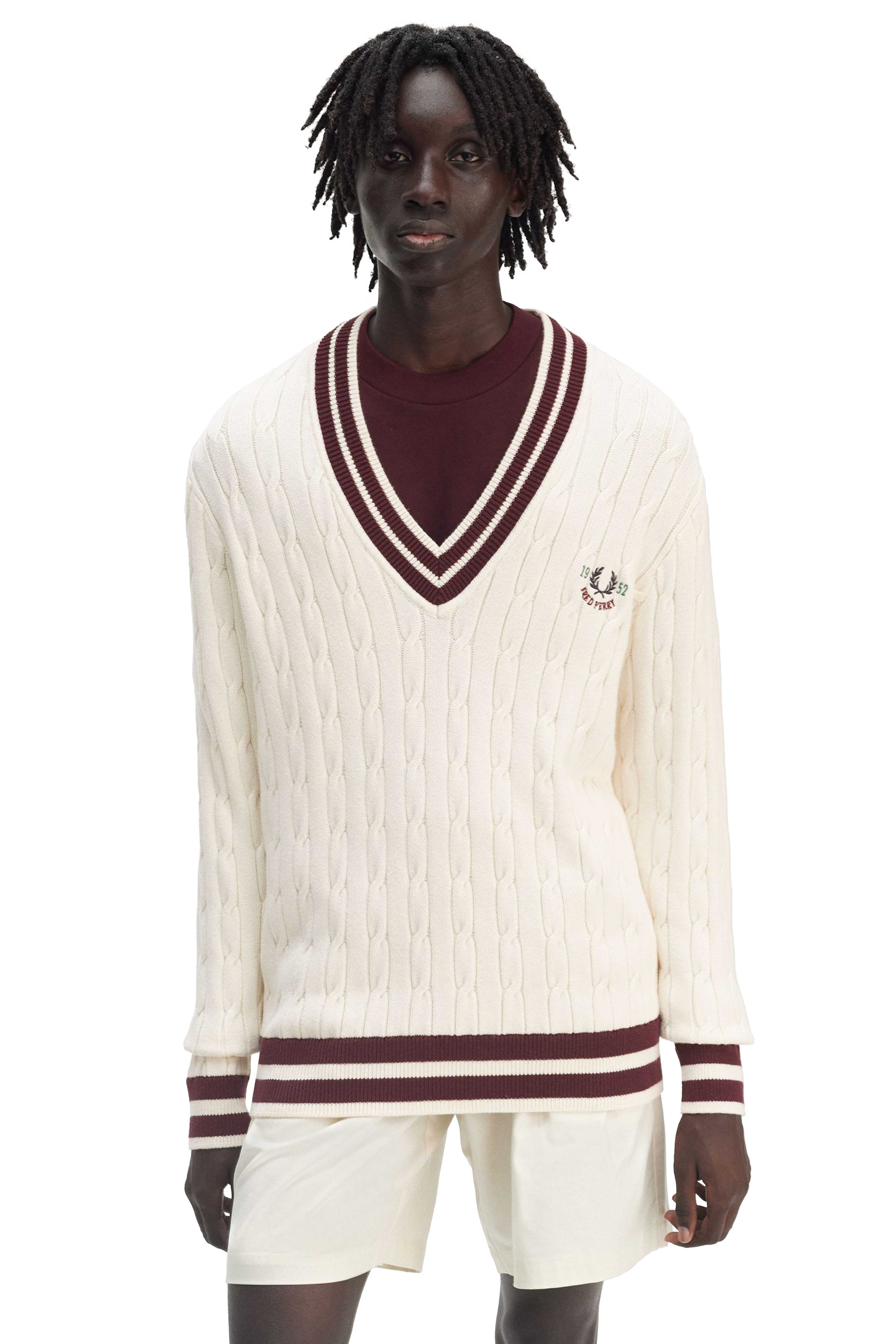 CABLE KNIT TENNIS JUMPER thumbnail 3