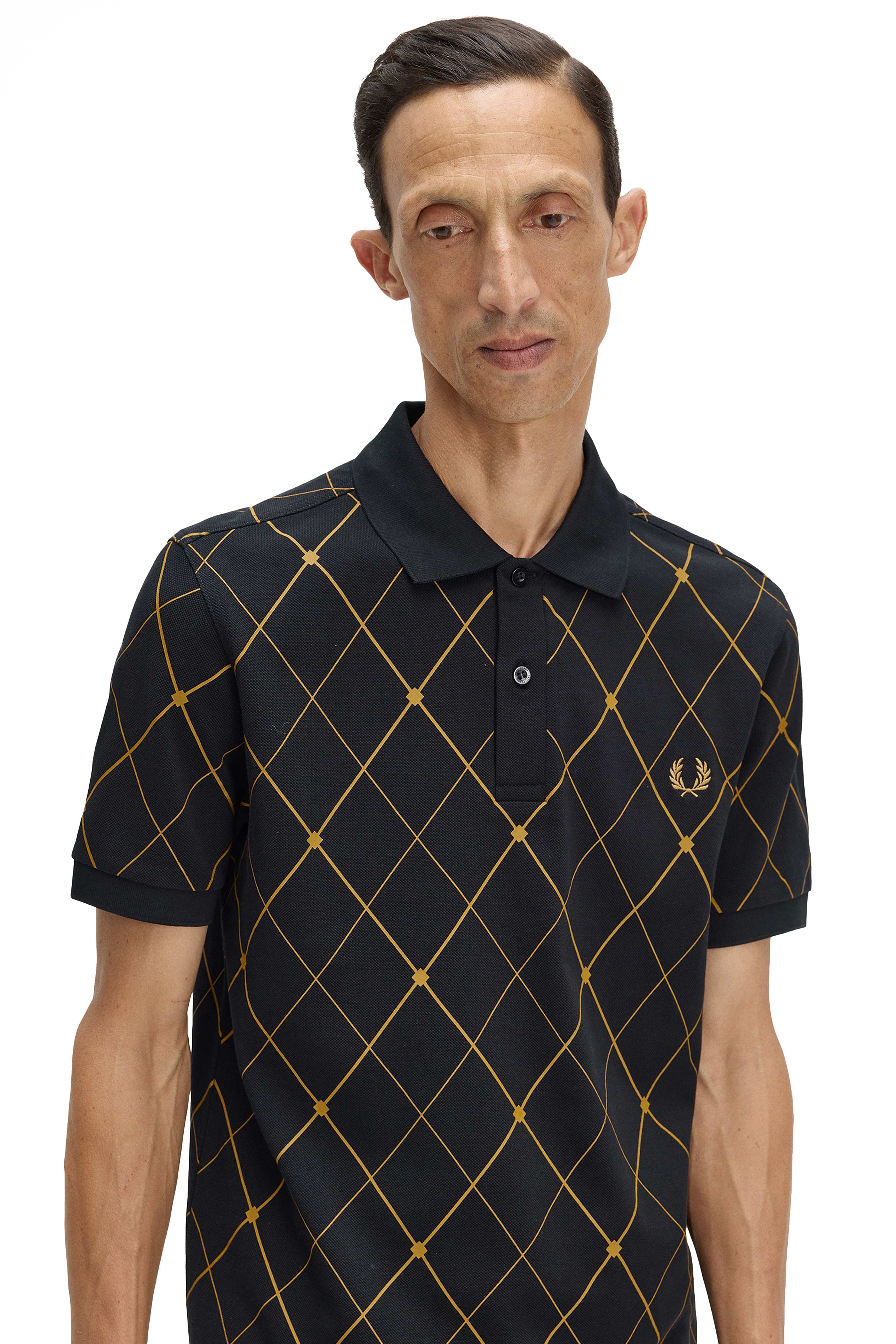 MEN'S ARGYLE PRINT FRED PERRY SHIRT thumbnail 3