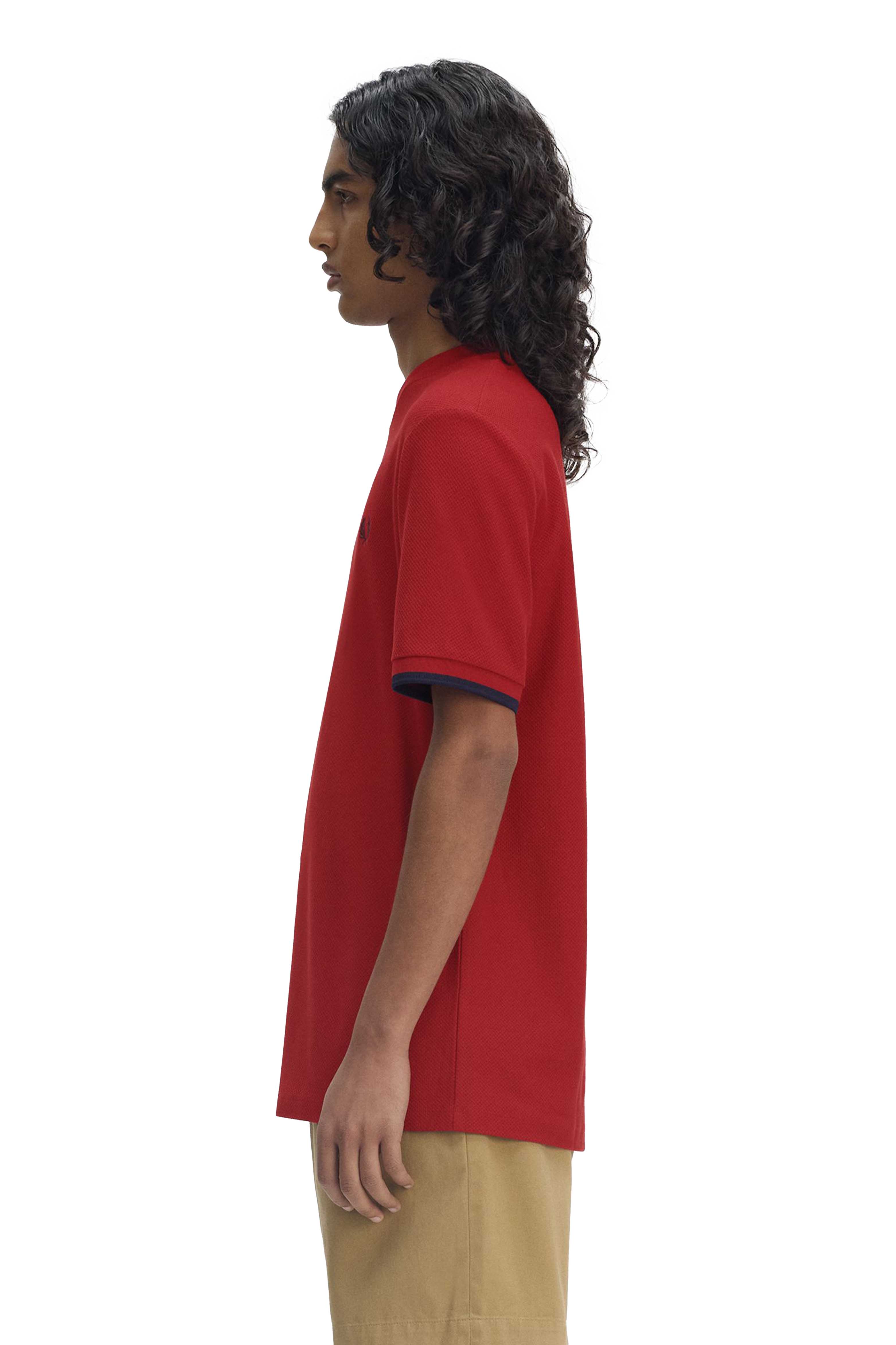 TIPPED CUFF PIQUE SHIRT thumbnail 5