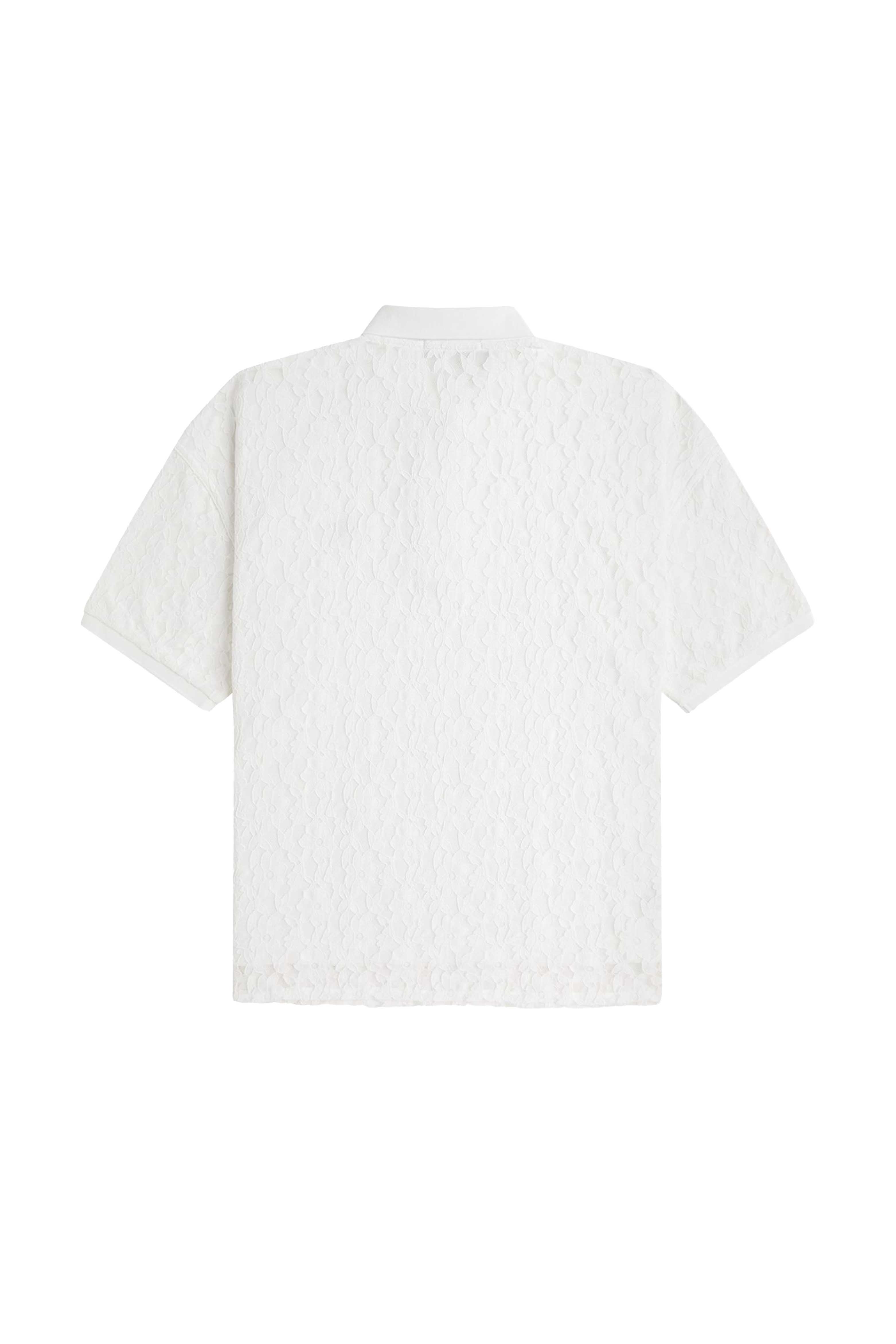 LACE OVERLAY POLO SHIRT thumbnail 2