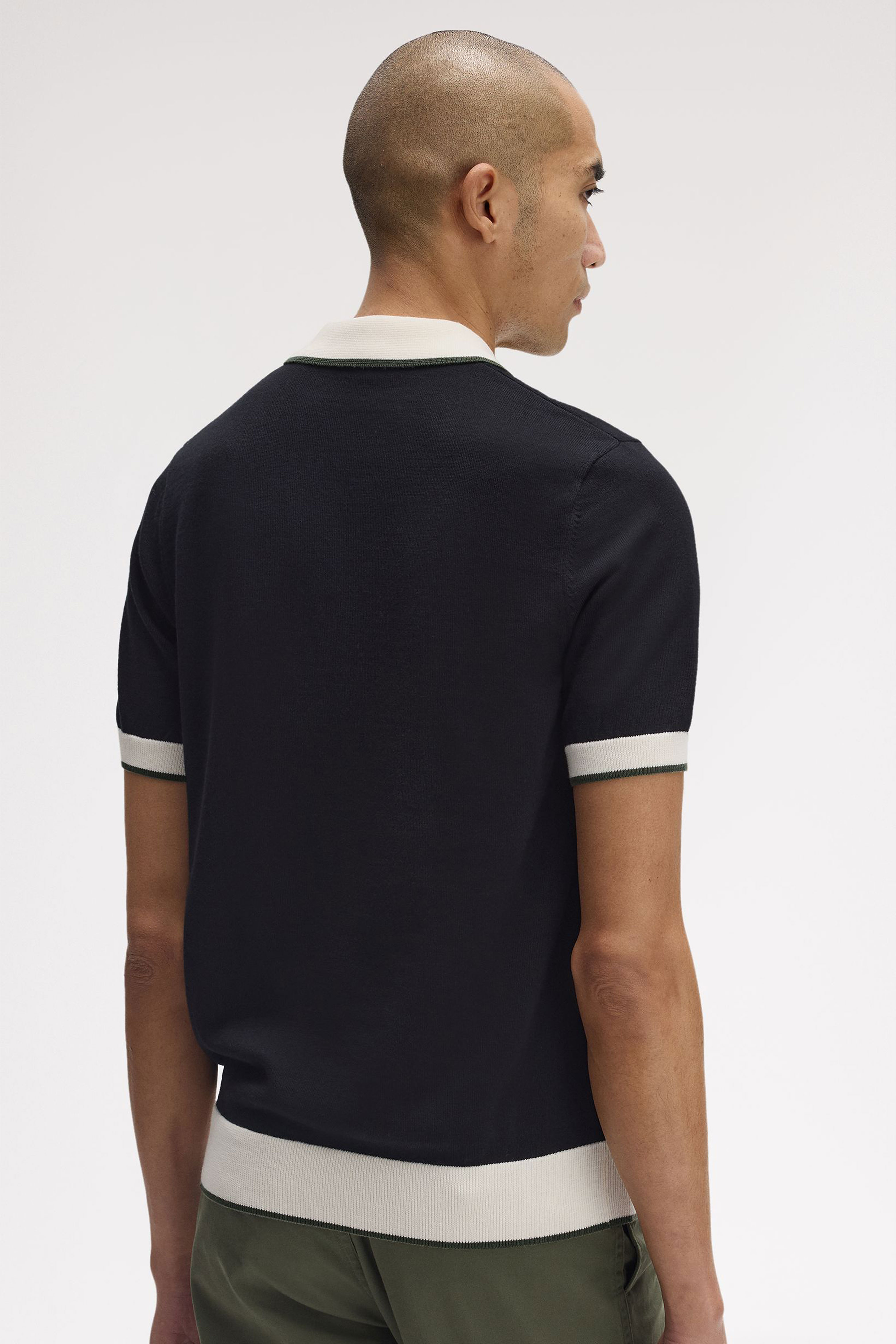 CONTRAST TIPPED KNITTED SHIRT thumbnail 4