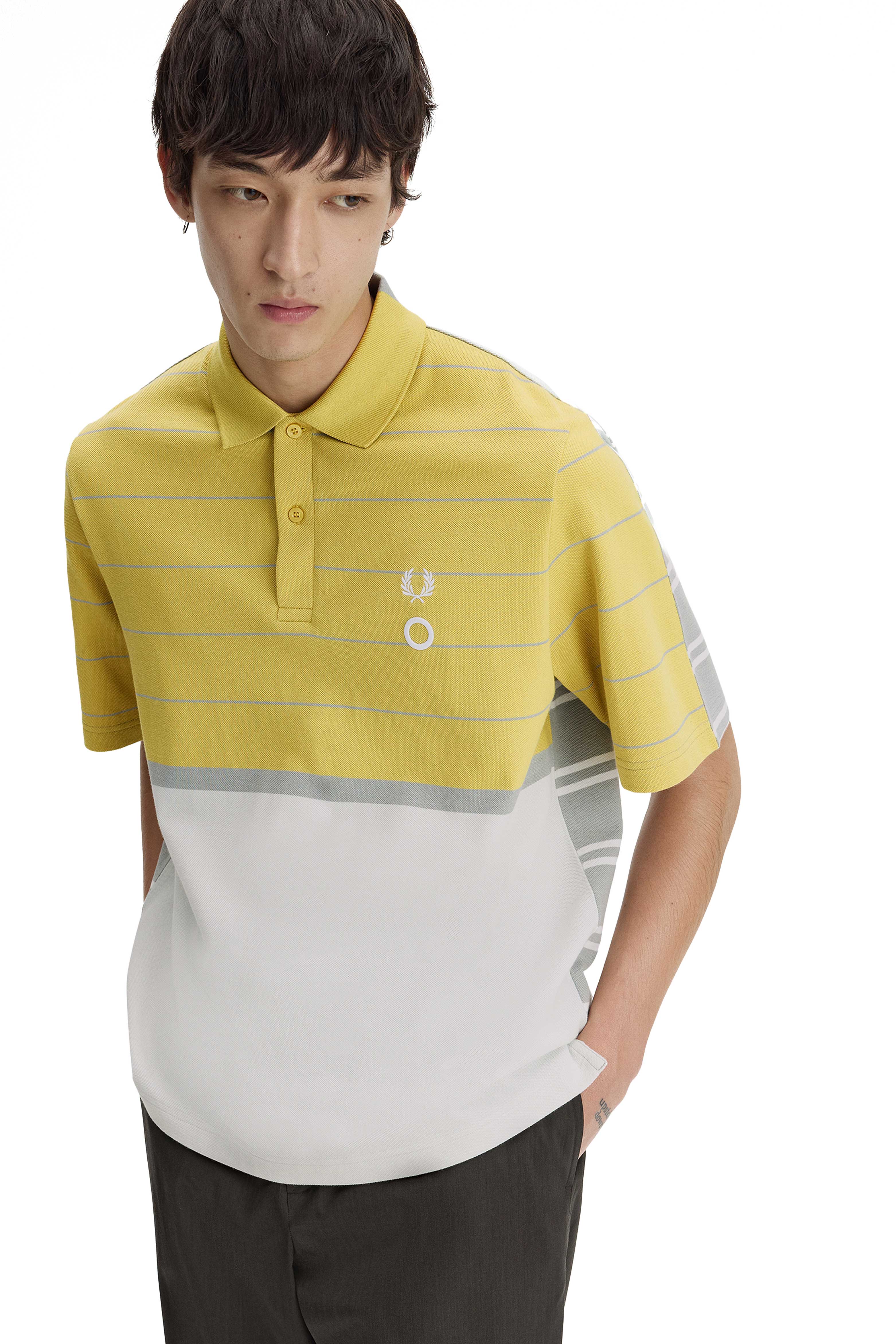 FRED PERRY x CRAIG GREEN MEN'S HALF & HALF POLO thumbnail 3