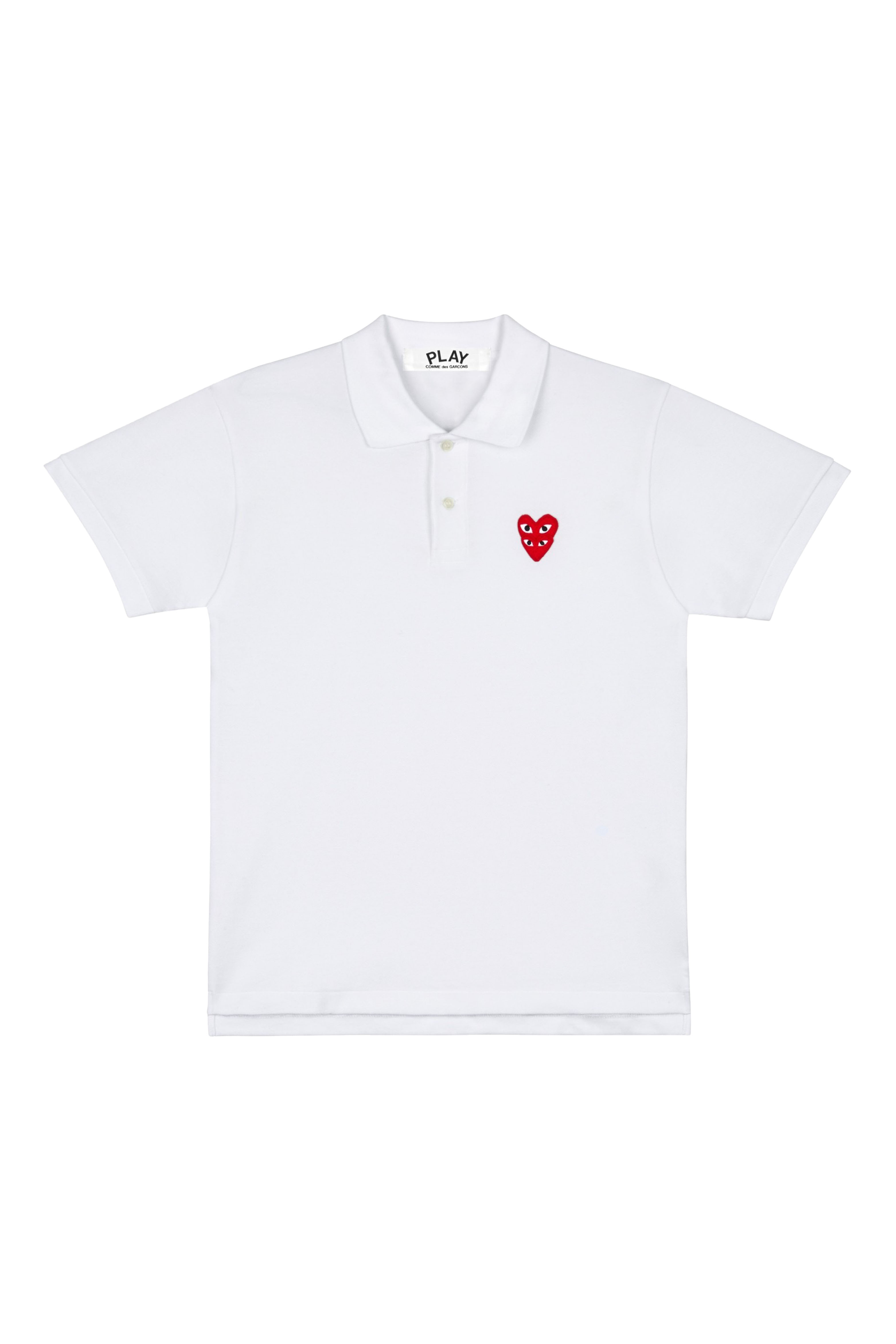 PLAY DOUBLE RED HEART POLO SHIRT