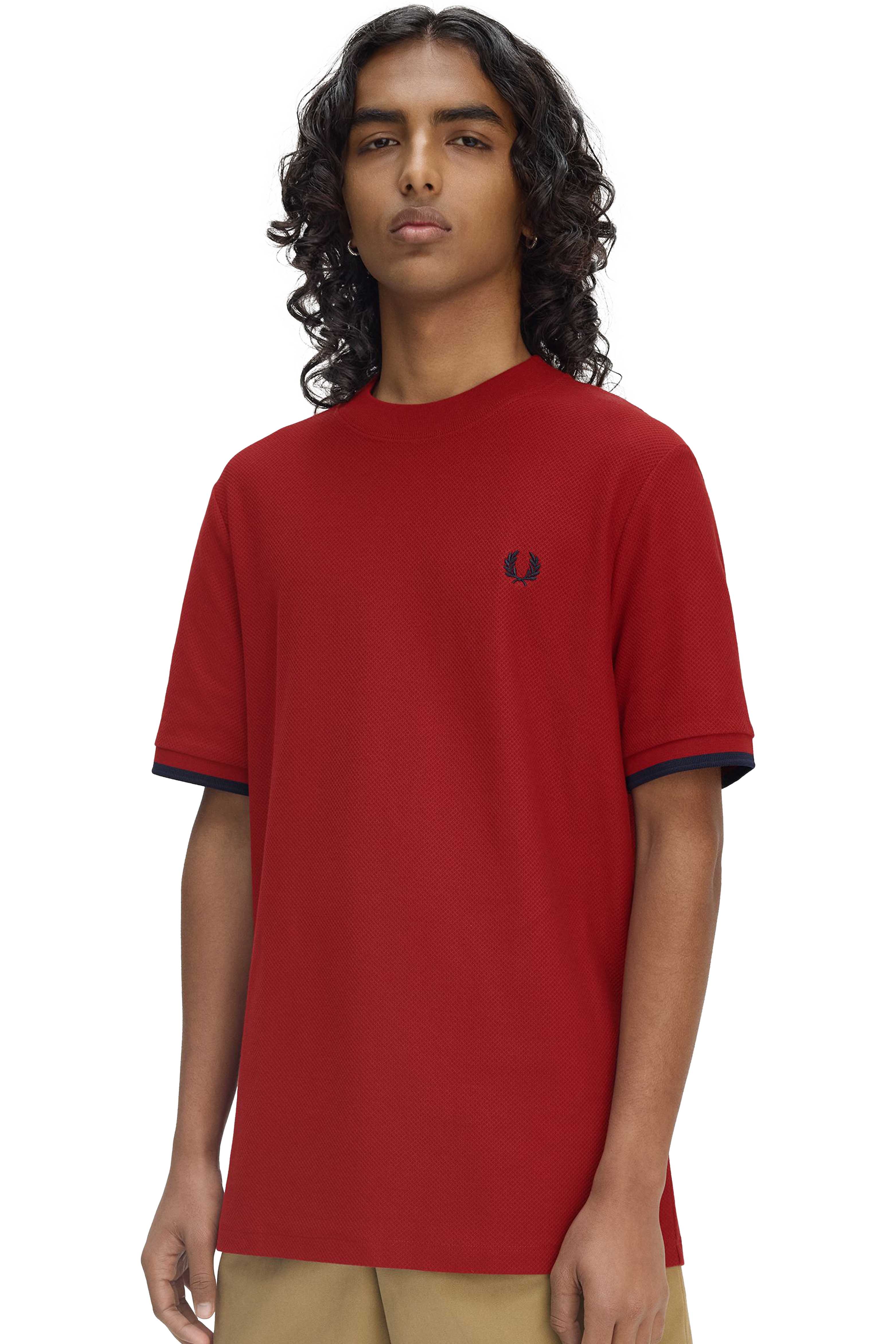 TIPPED CUFF PIQUE SHIRT thumbnail 3