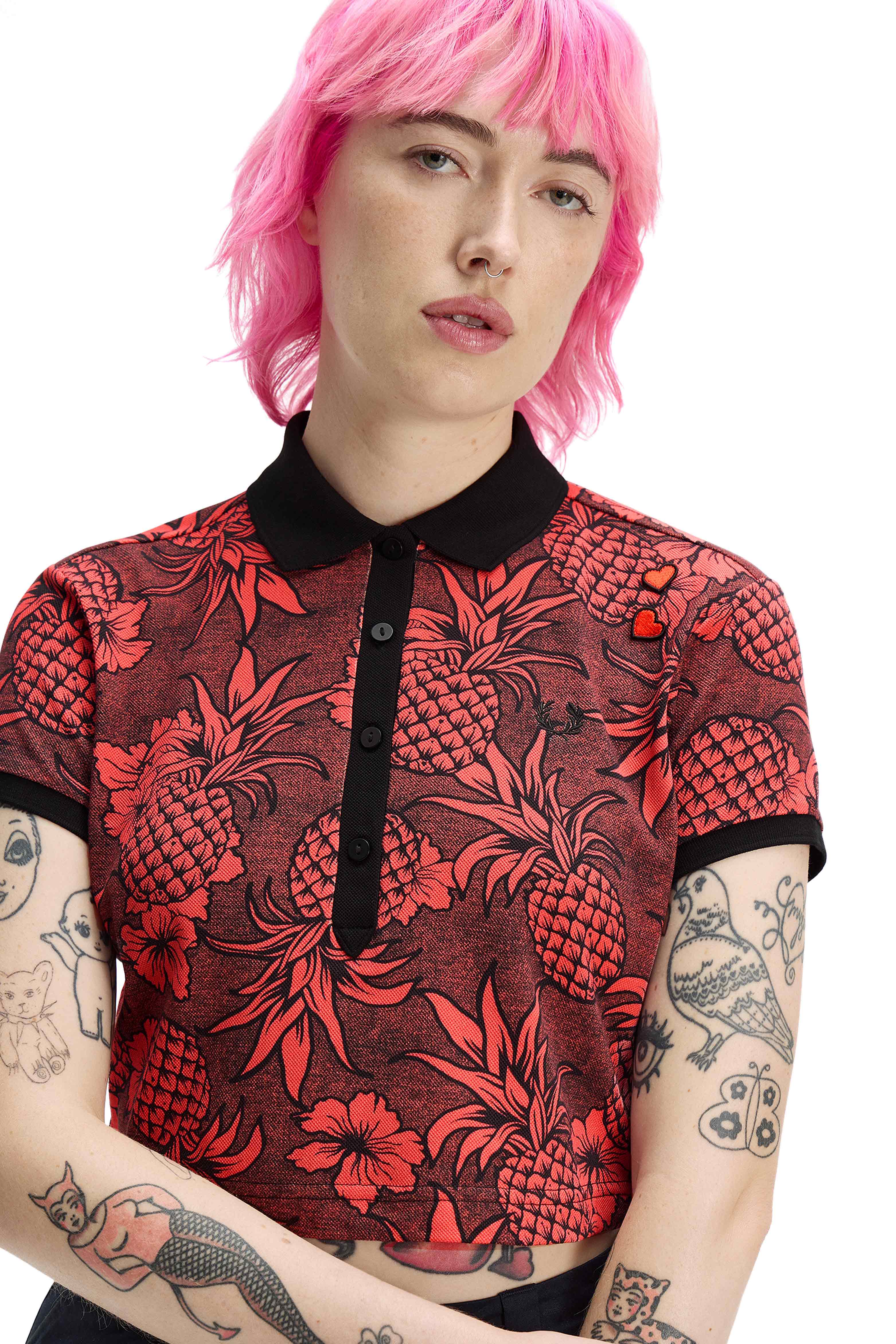 WOMEN'S PLEAT BACK TARTAN PIQUE SHIRT thumbnail 3