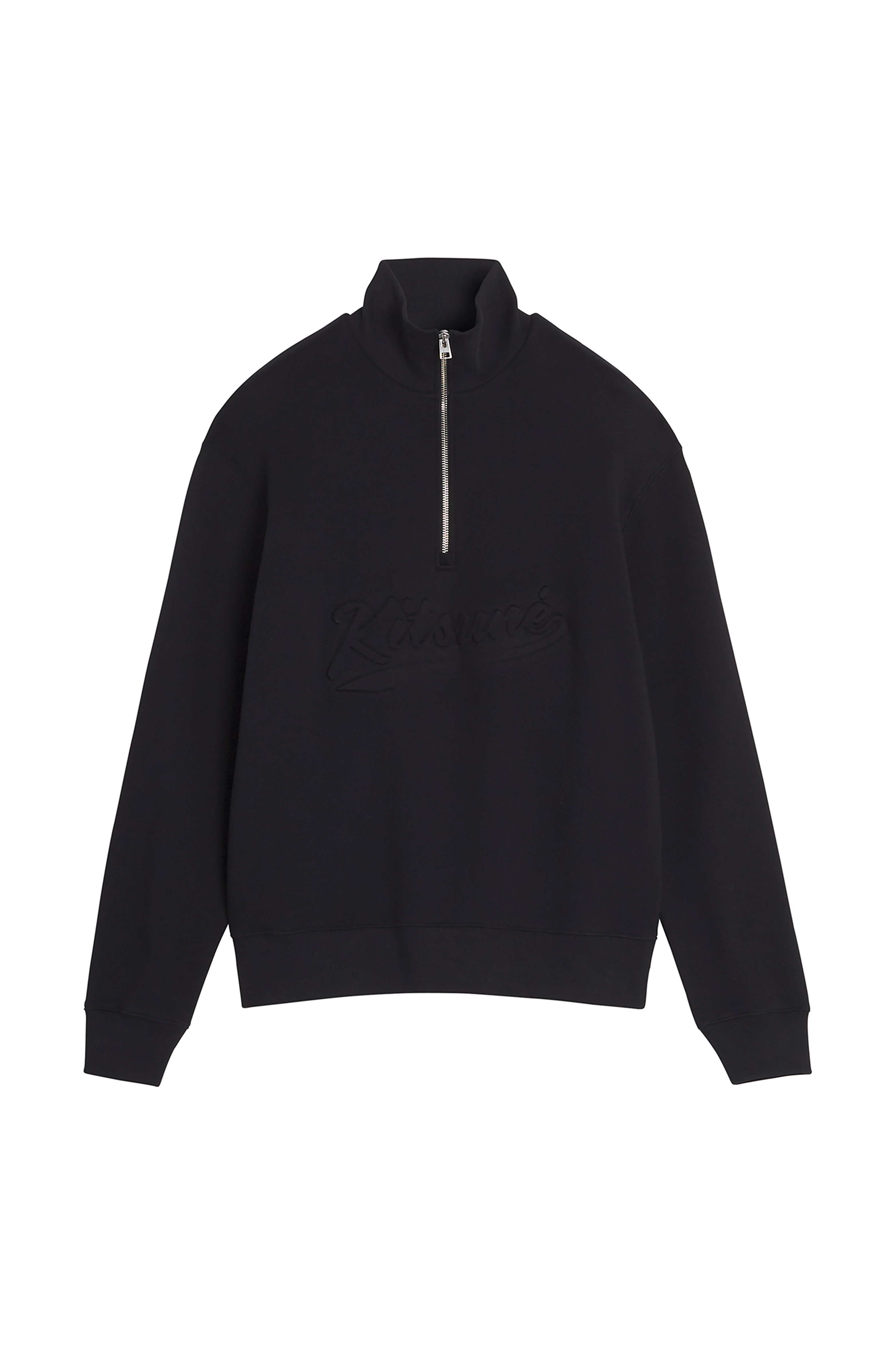 MENS HALF ZIP  BOLD FOX HEAD PATCH SWEATSHIRT
