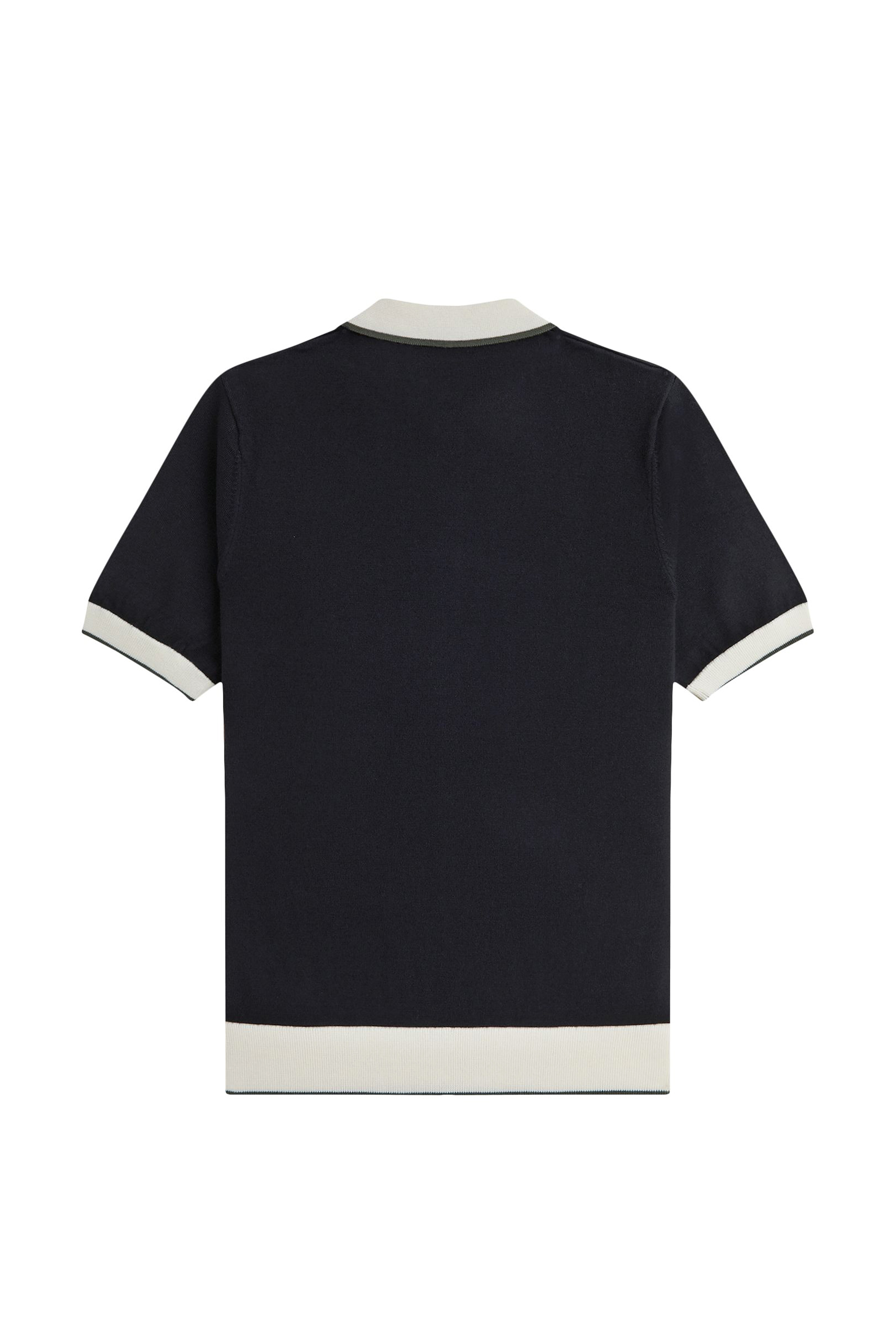 CONTRAST TIPPED KNITTED SHIRT thumbnail 2