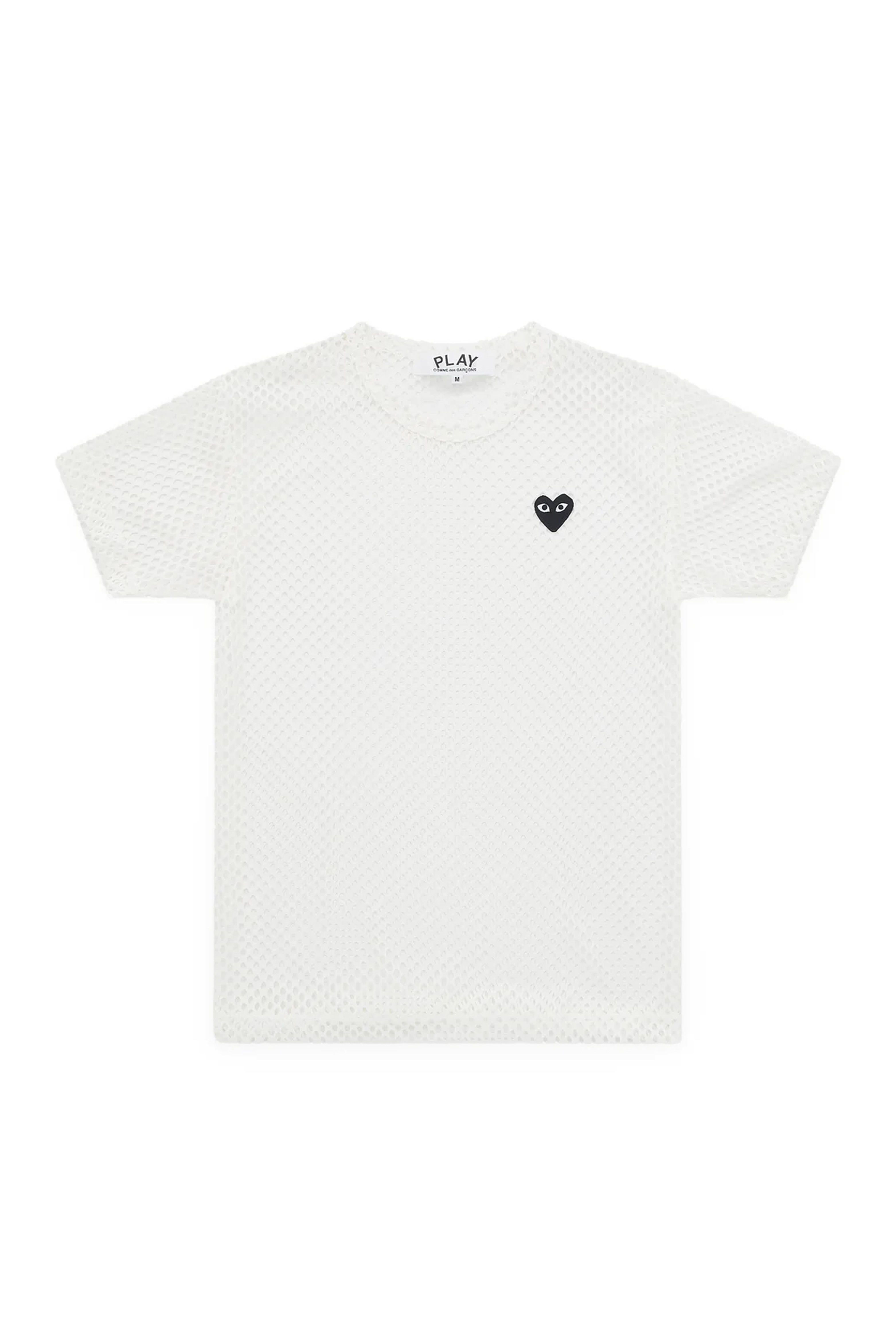 PLAY MESH BLACK HEART TEE