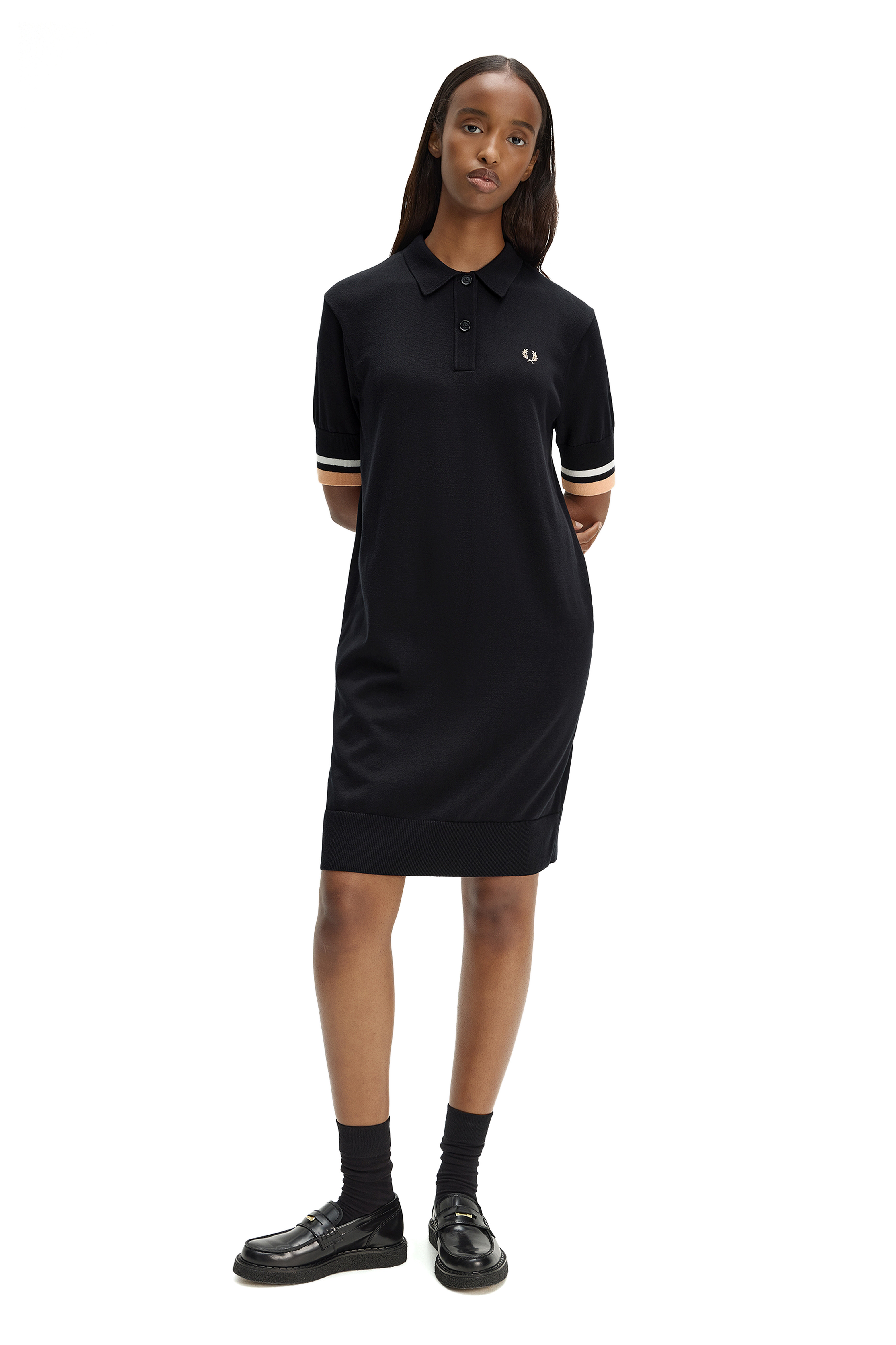 WOMEN'S BOLD TIPPED KNITTED SHIRT DRESS thumbnail 3