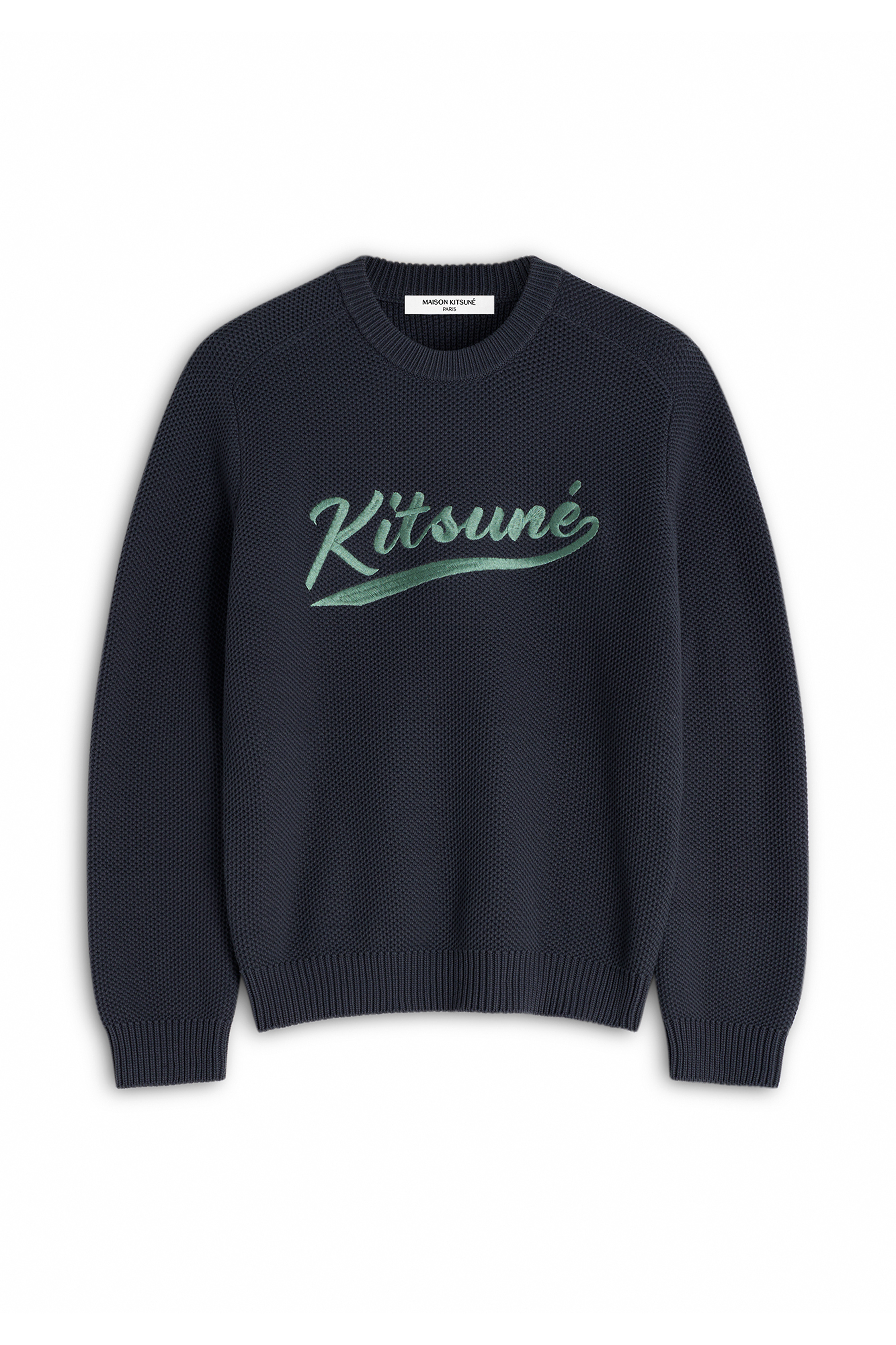 MENS KITSUNE VARSITY EMBROIDERED SWEATSHIRT