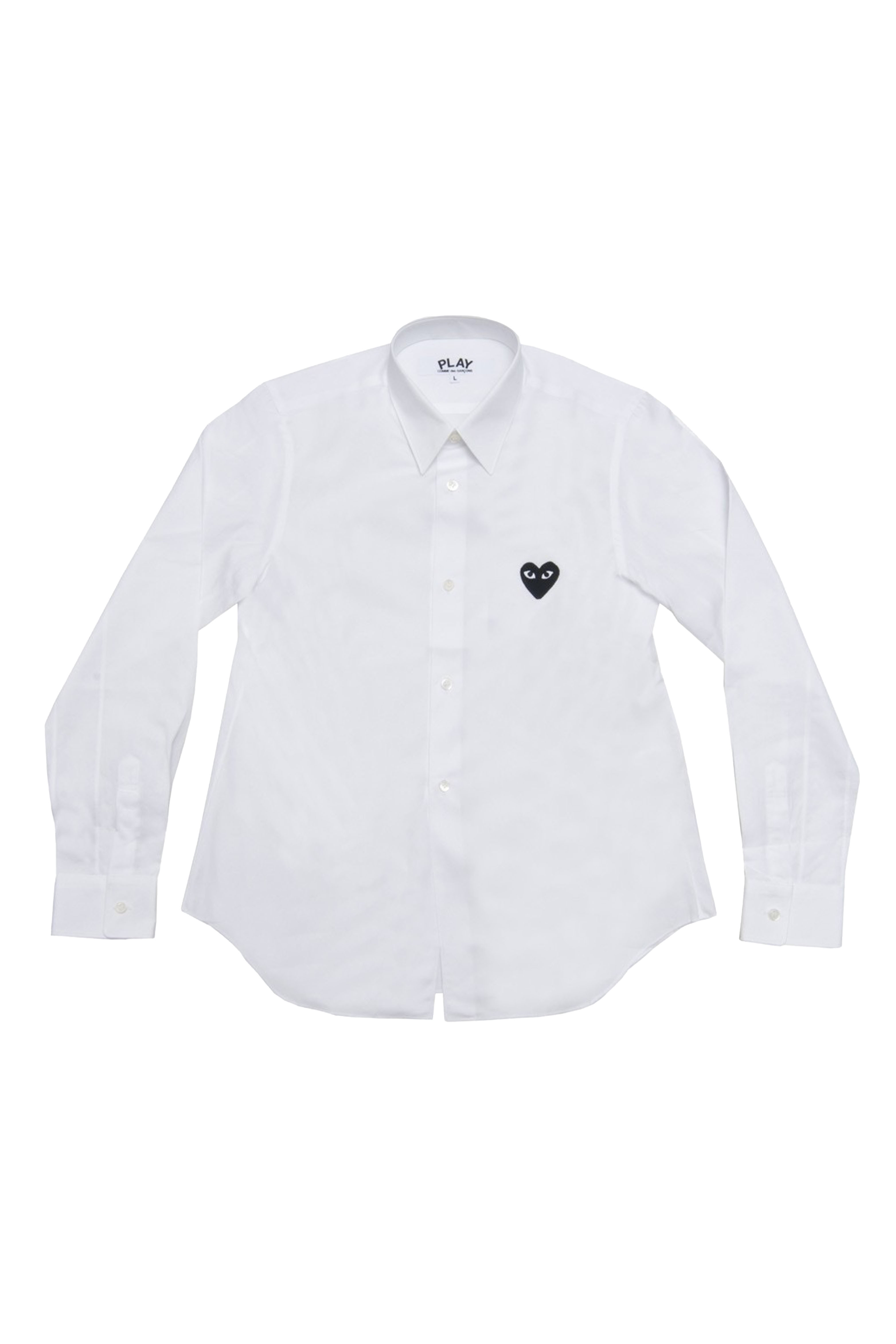 MENS BLACK HEART LONG SLEEVE SHIRT