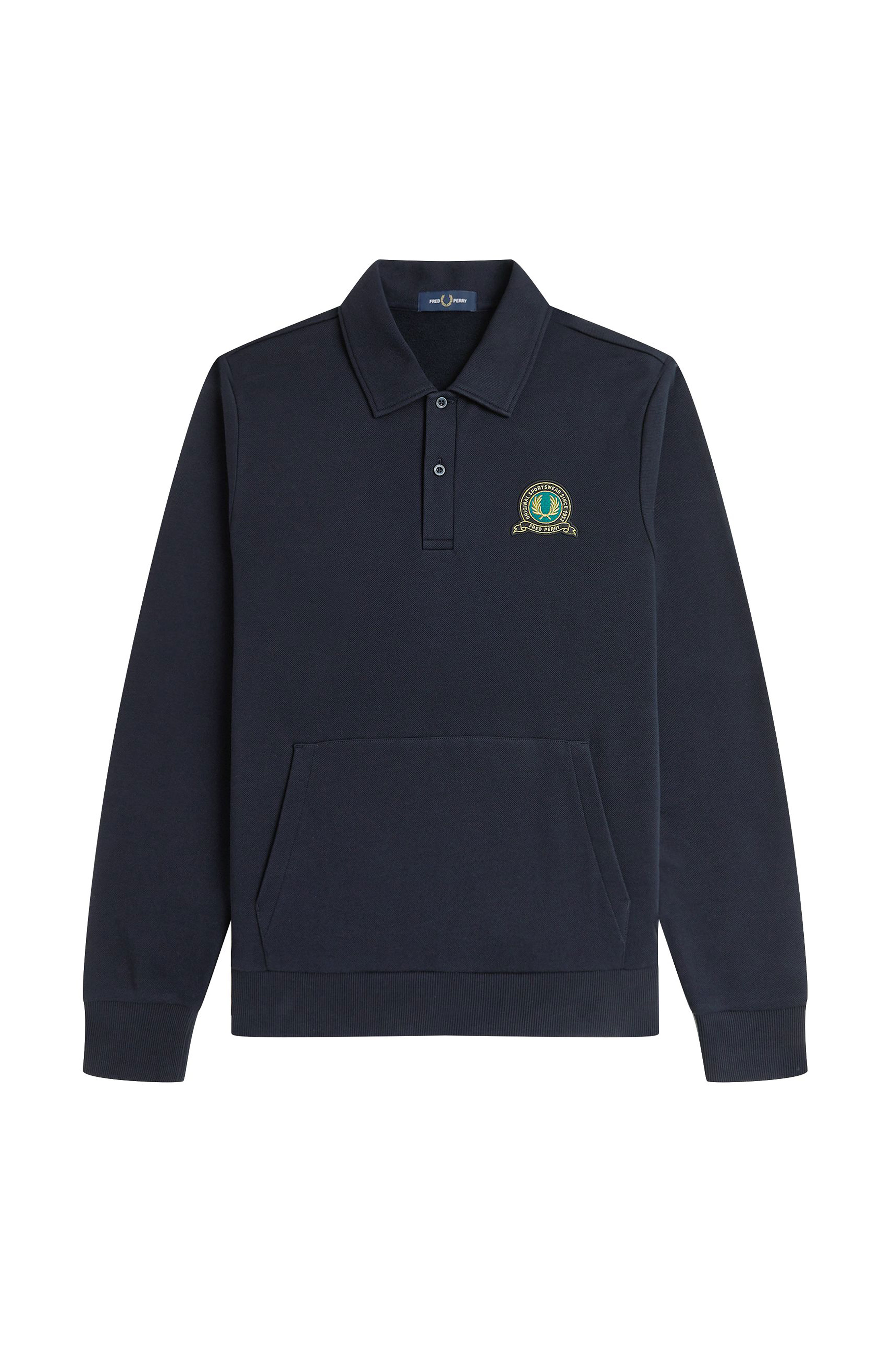 TENNIS BADGE COLLARED SWEATSHIRT
