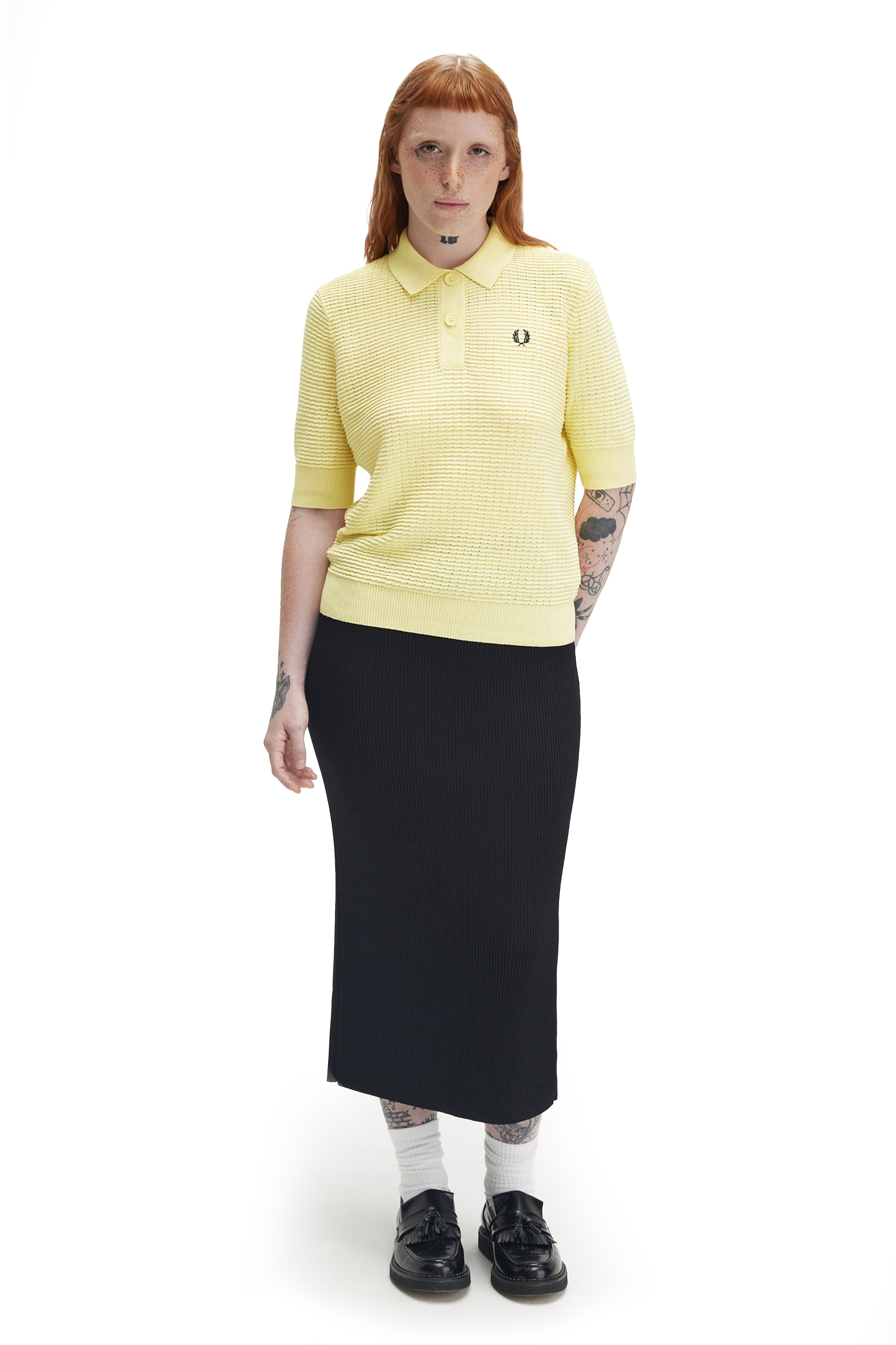 TEXTURED KNIT POLO SHIRT thumbnail 3
