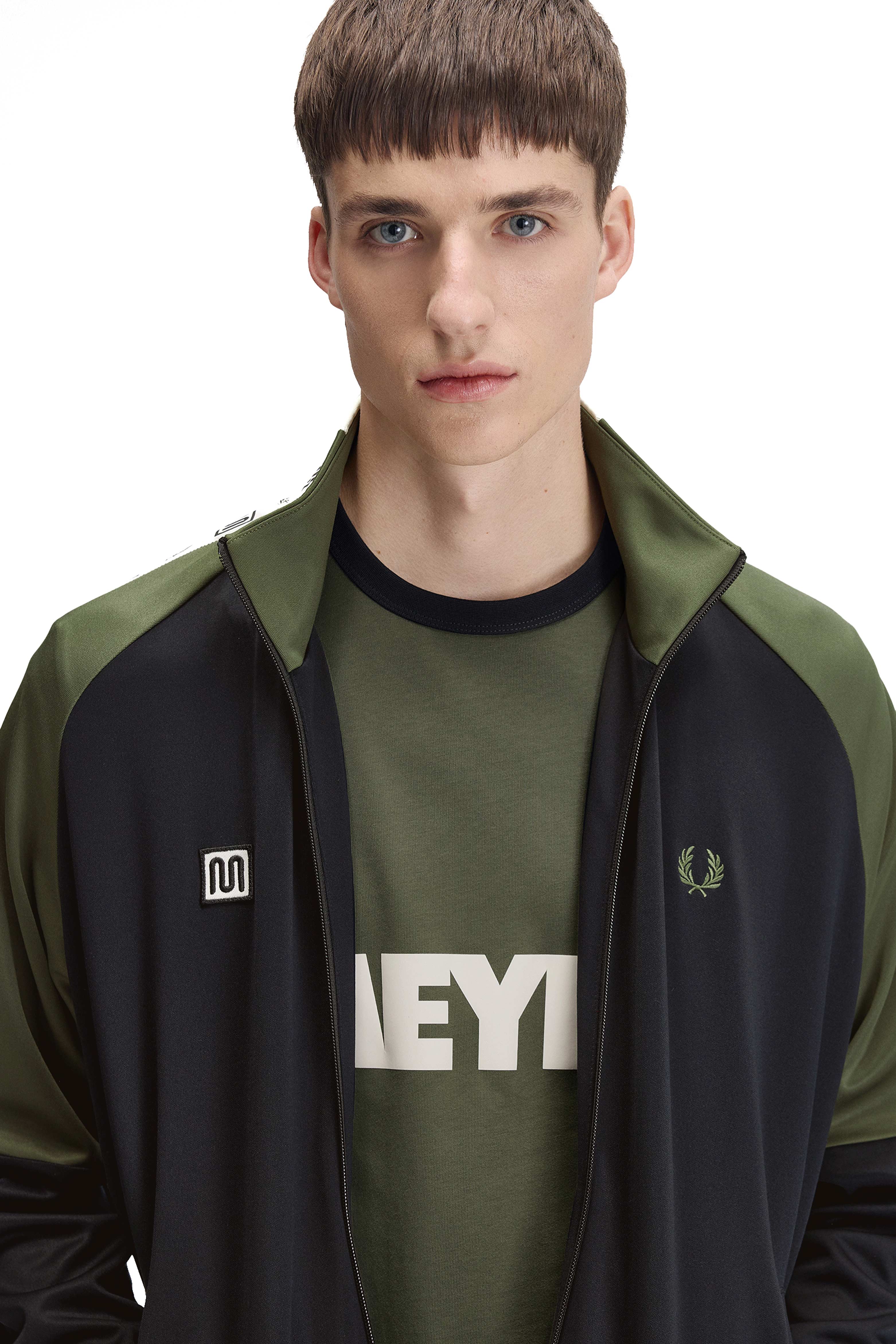 FRED PERRY X MEYBA MEN'S TAPED RAGLAN TRACKJACKET thumbnail 6