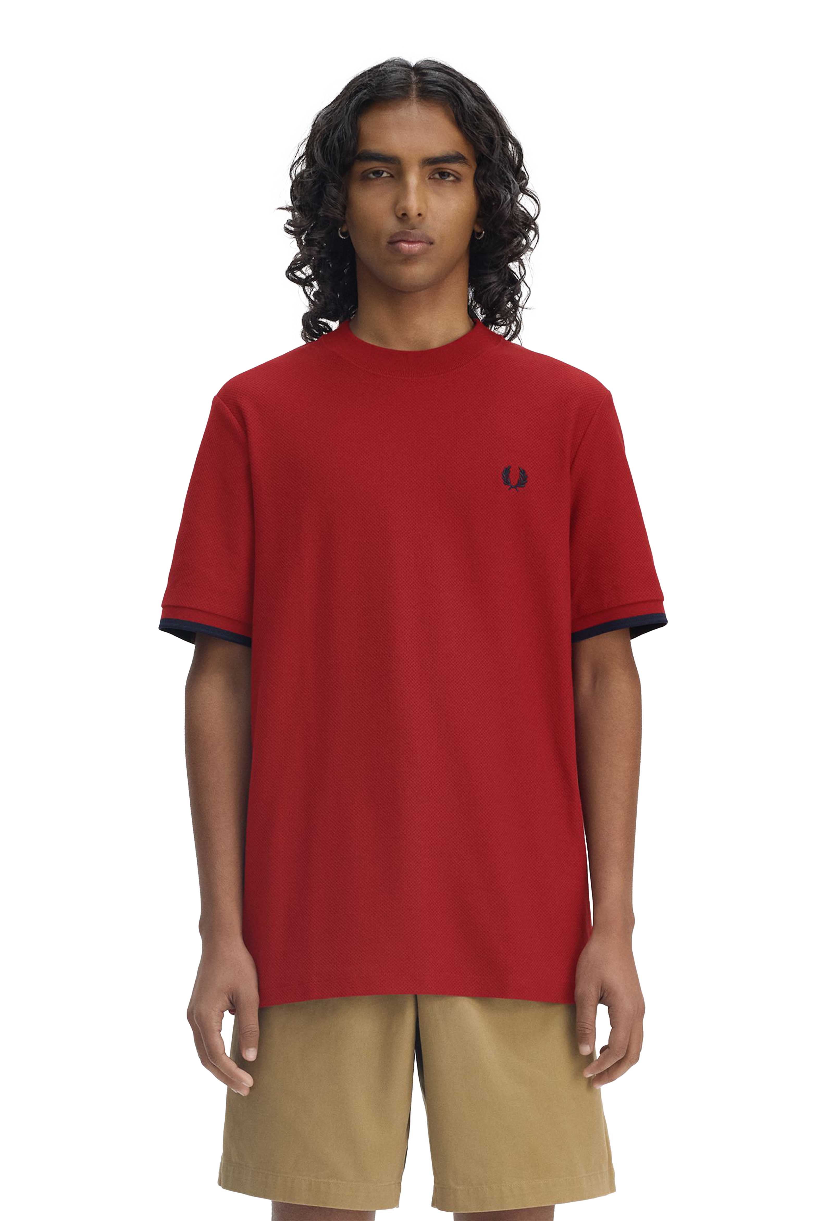 TIPPED CUFF PIQUE SHIRT thumbnail 4