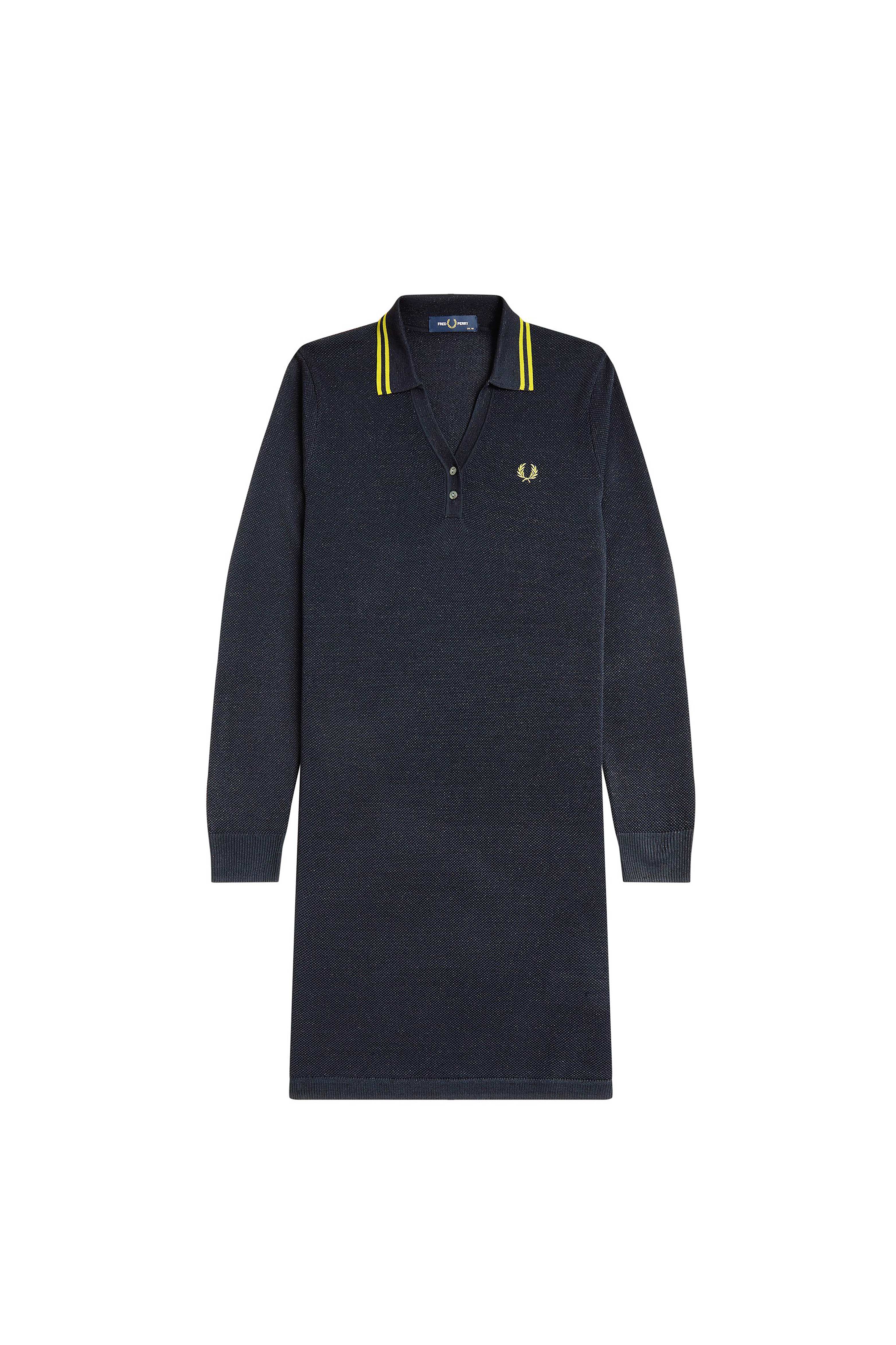 TXTRD METALLIC KNIT POLO DRESS