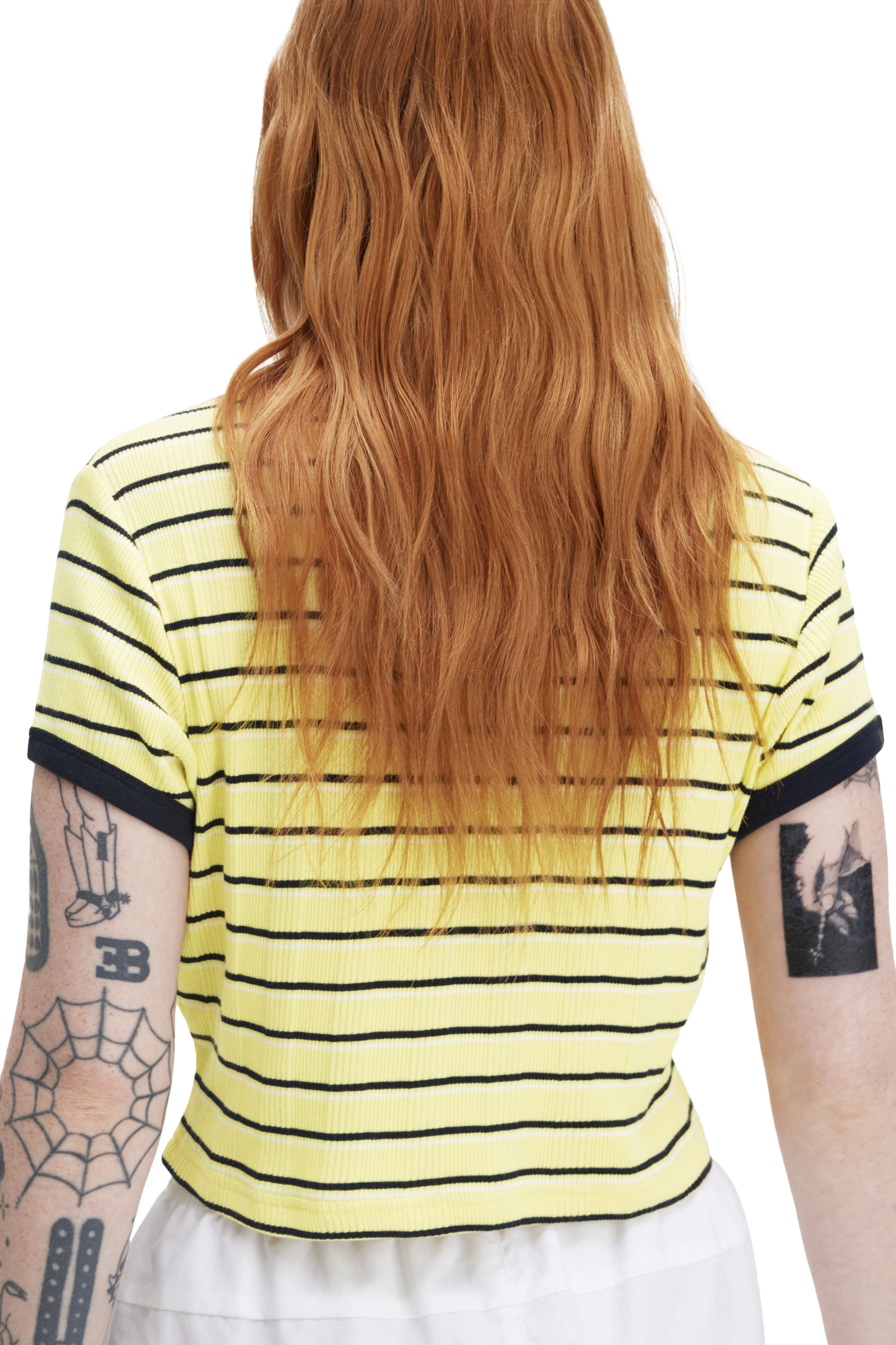 STRIPED RIBBED T-SHIRT thumbnail 6