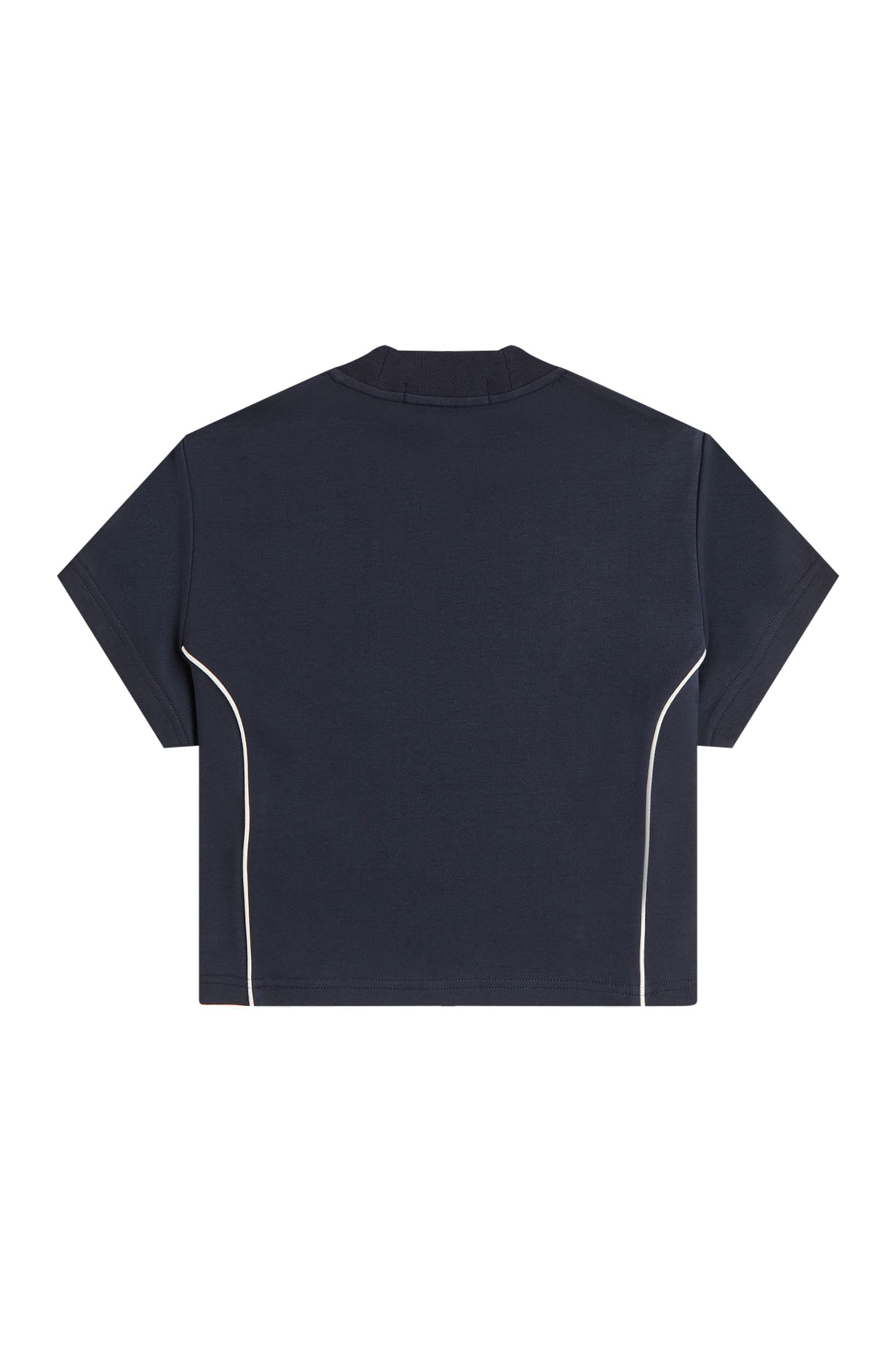 PIPED SEAMS MOCK NECK T-SHIRT thumbnail 2