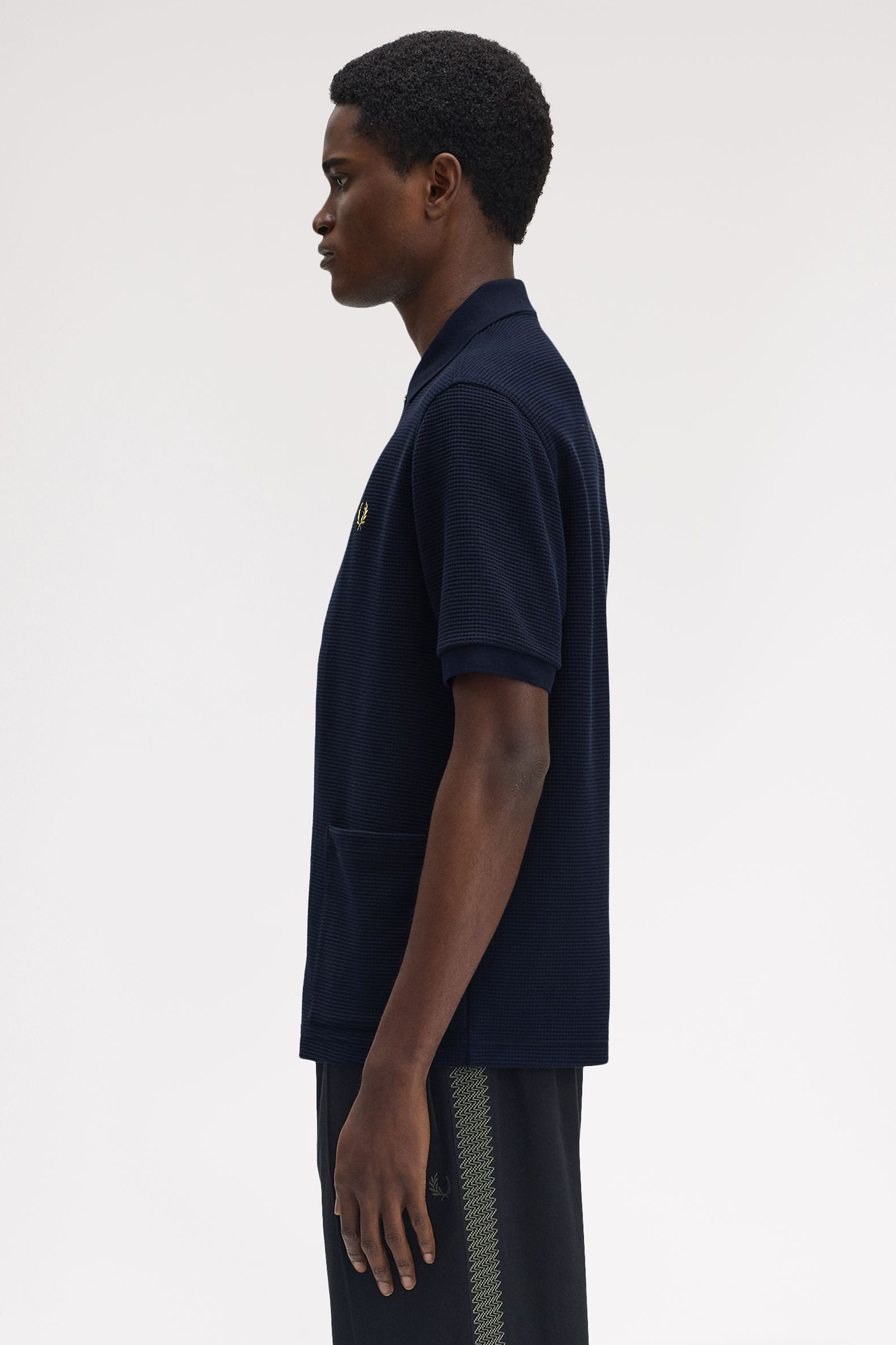 FRED PERRY WAFFLE ZIP THROUGH POLO SHIRT thumbnail 7