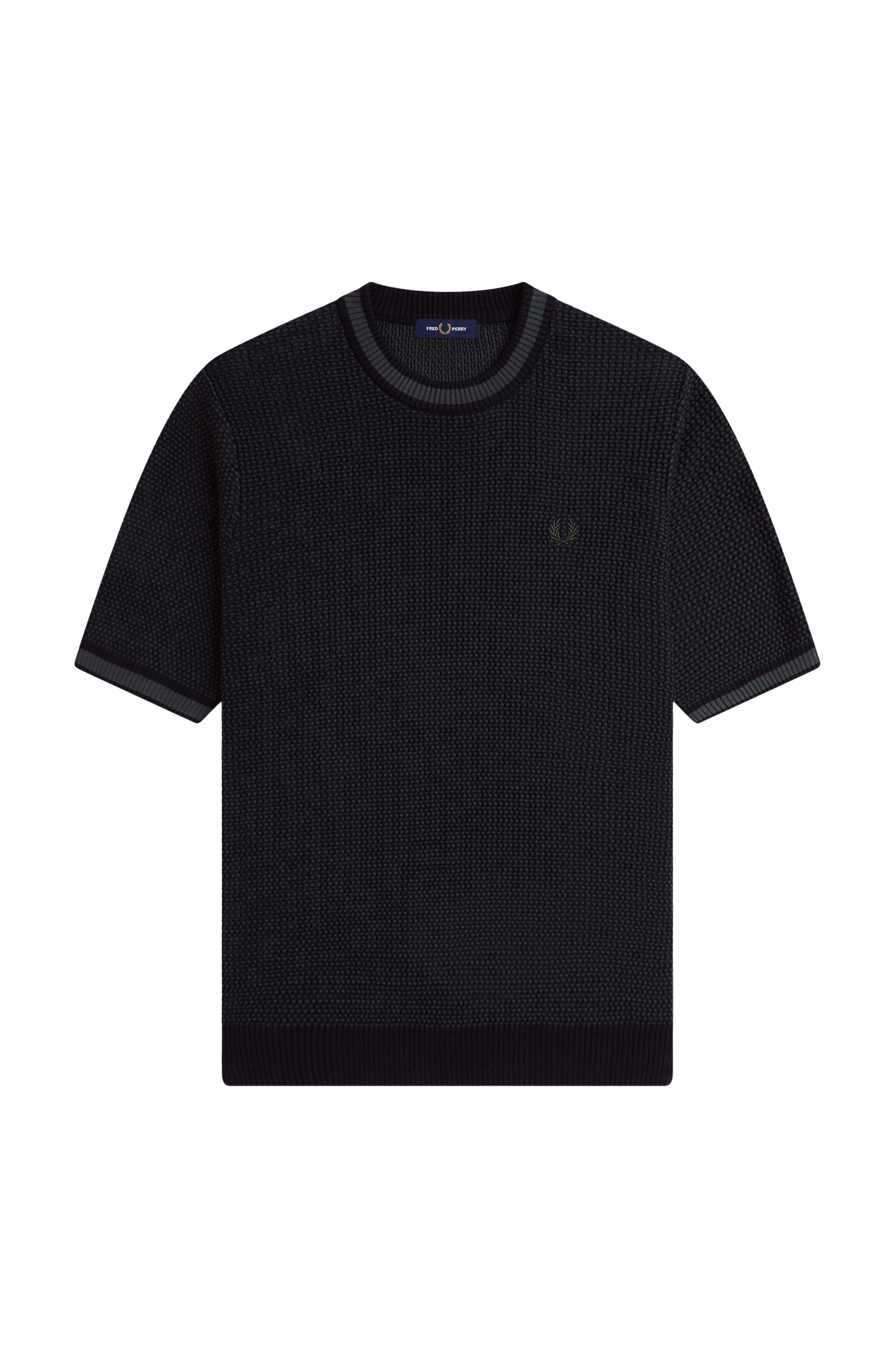 TEXTURED KNITTED T-SHIRT