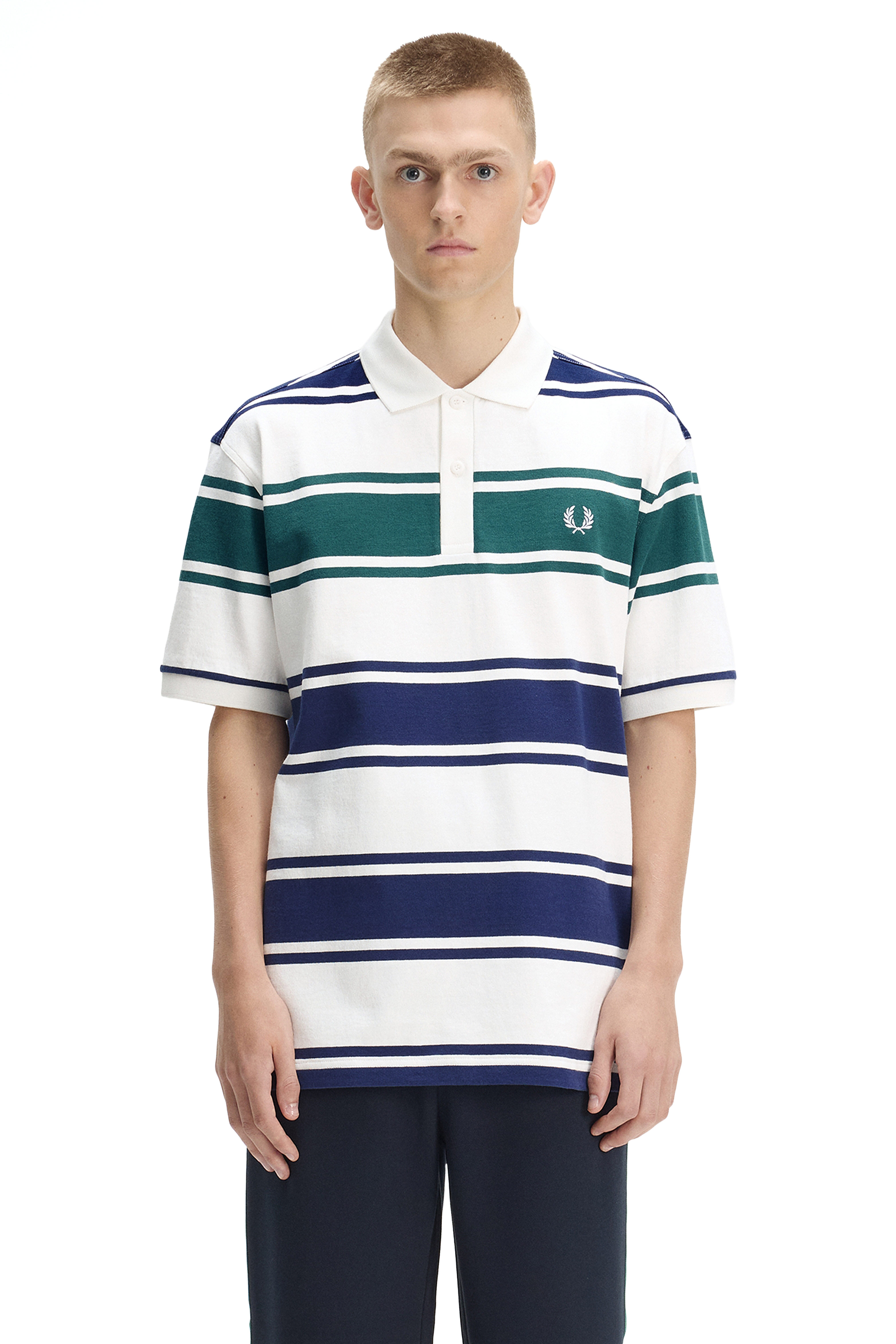MEN'S RELAXED STRIPED POLO SHIRT thumbnail 3