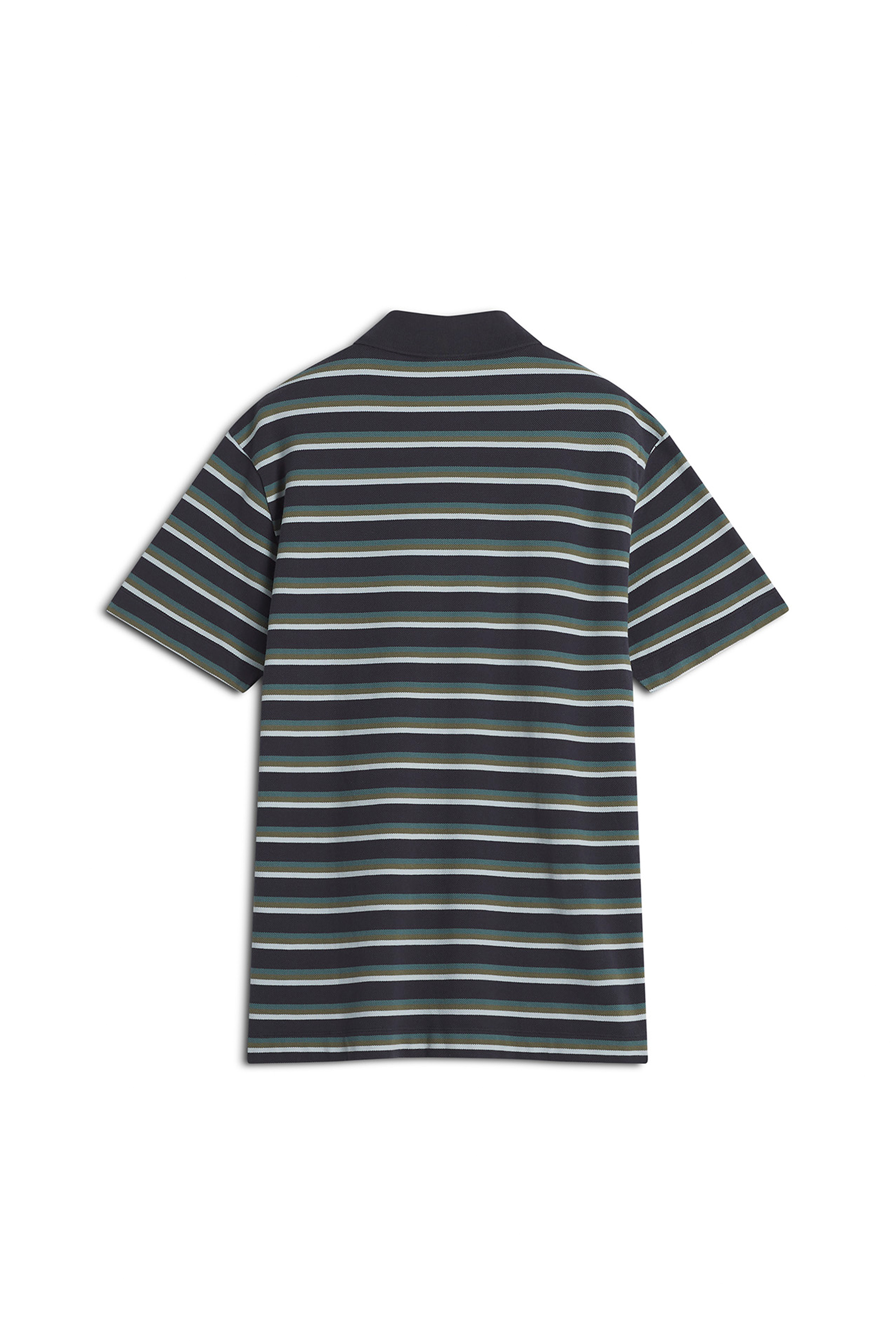 MENS STRIPED TONAL FOX PATCH POLO SHIRT thumbnail 2